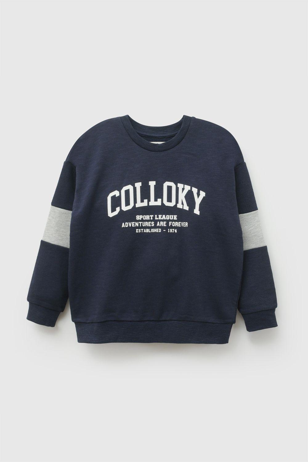 Poleron Colloky polycotton niño azul marino 3-4A a 12-13A-0