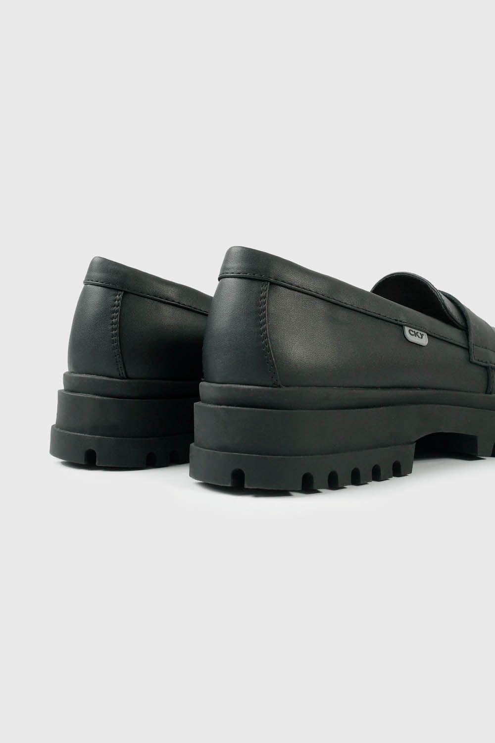 Mocasín Escolar Negro con Plataforma Niña-4