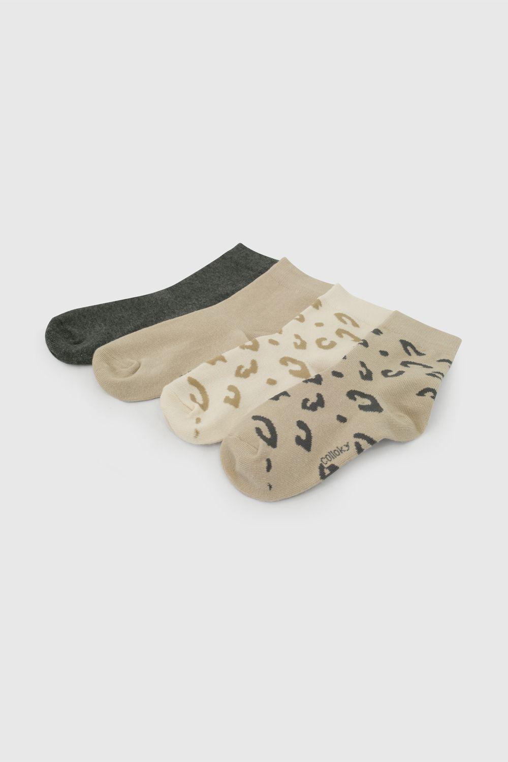 Calcetin 3/4 Niña Beige 7549 Colloky-2