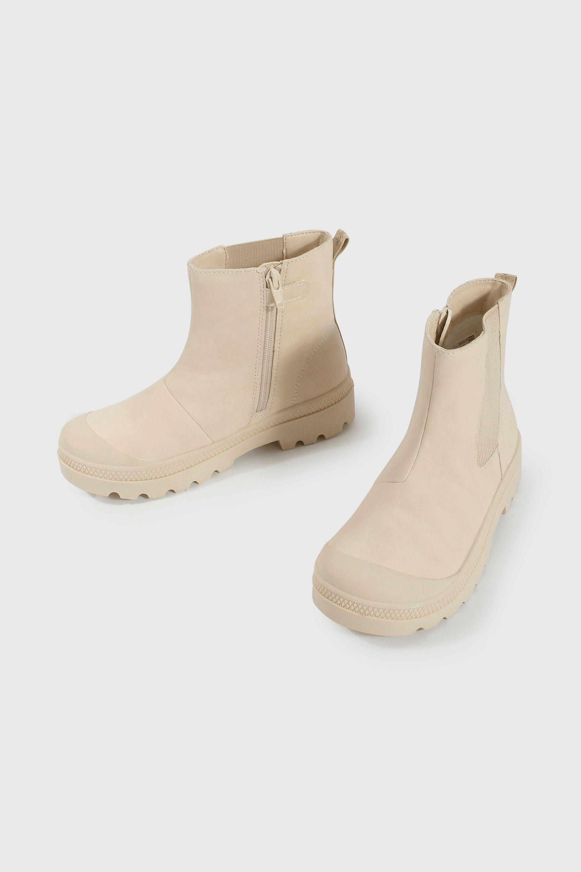 Bootie de Niña Blanco Caña Alta con Cierre-3