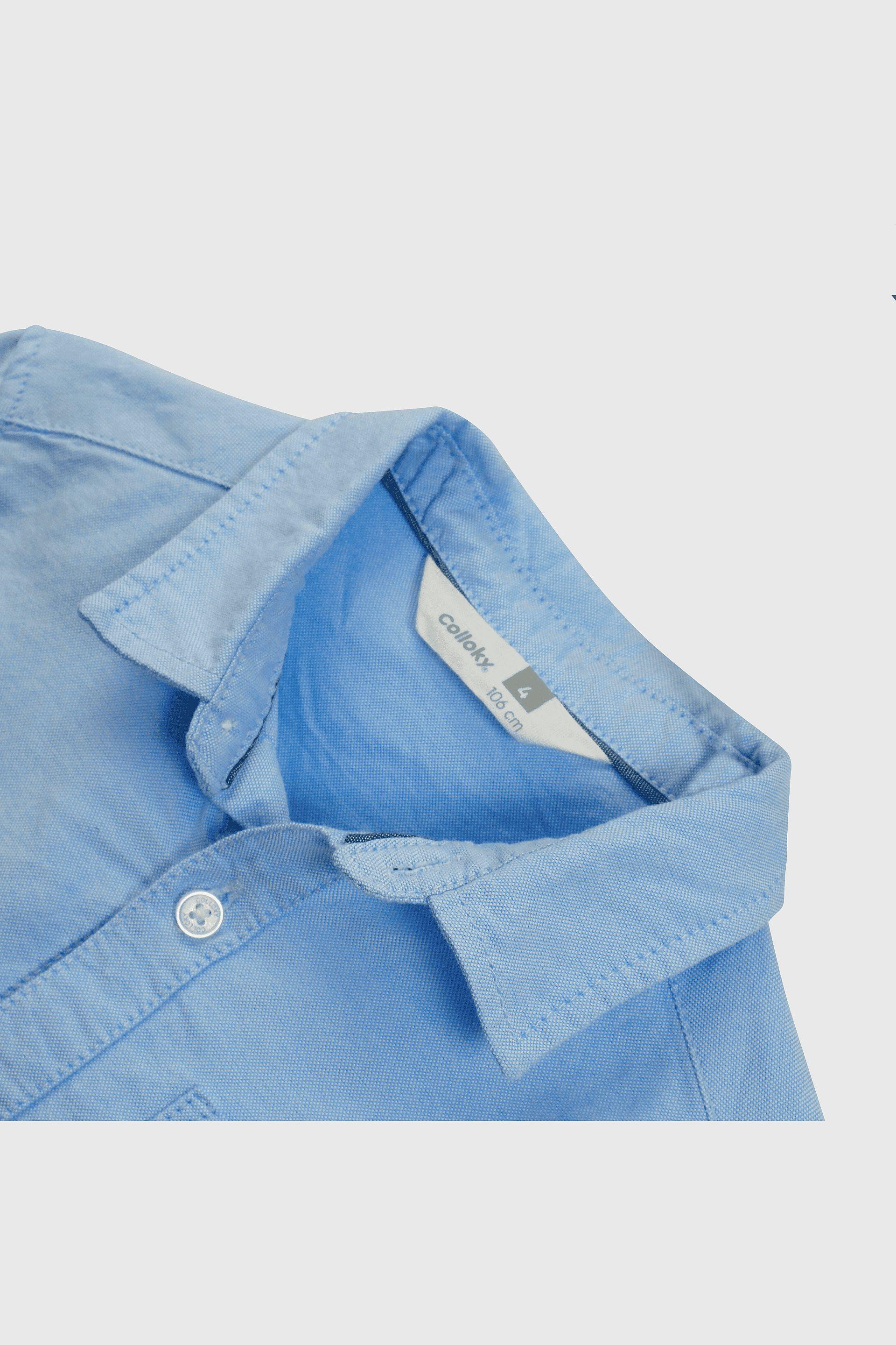 Camisa Oxford Celeste-2