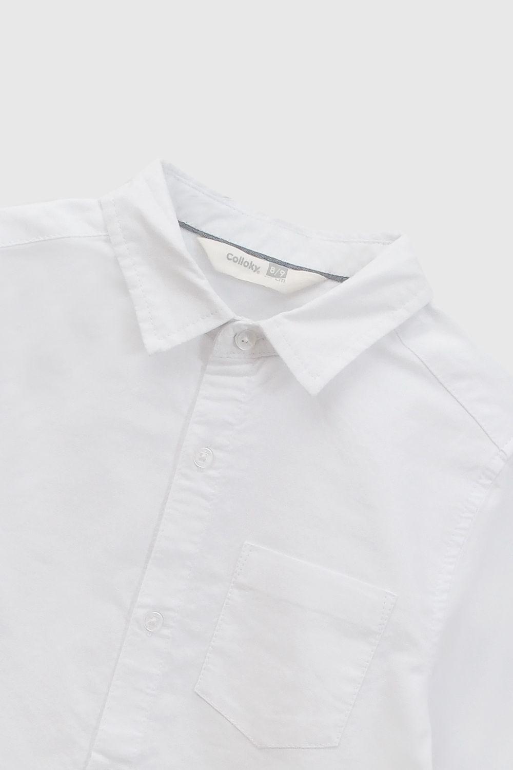 Camisa Oxford Blanco Niño 3-4A a 12-13A Colloky-2