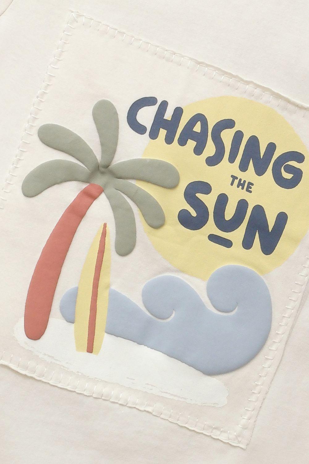 Polera "Chasing The Sun" Crema Niño 6-9M a 4-5A Colloky-3