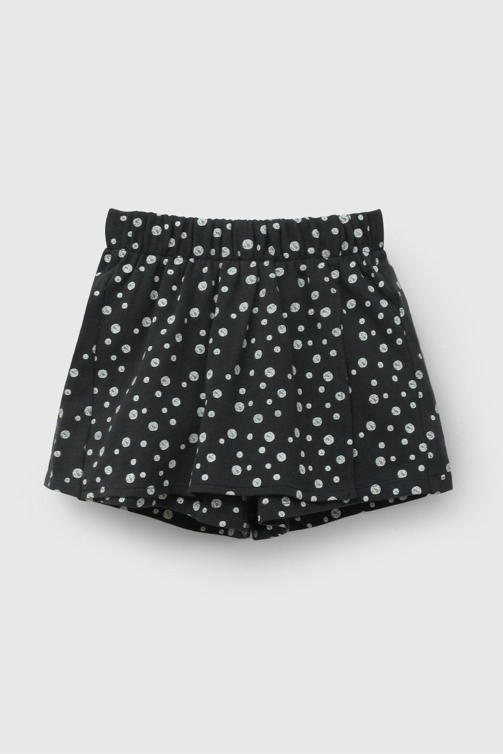 Falda Short Negra Puntos De Niña FAPQ0202V26-0