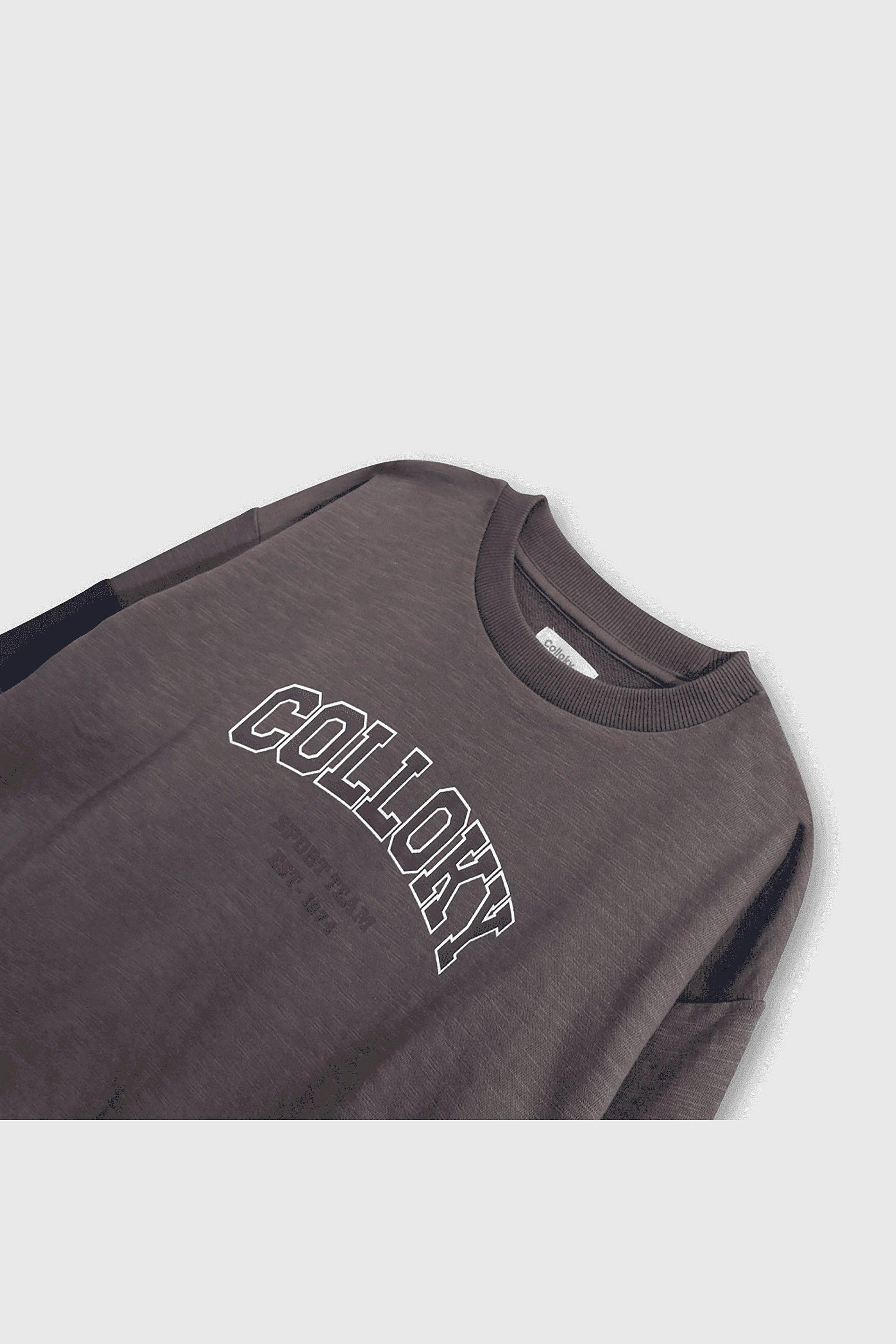 Polerón Negro Hombro Caído de polycotton Estampado para Niño-2