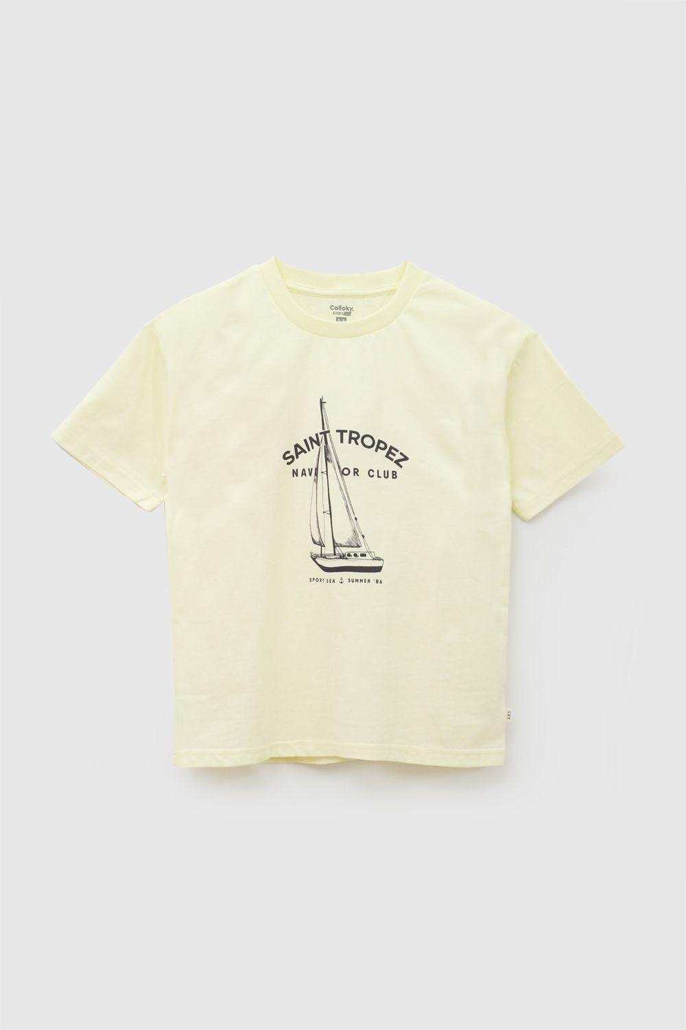 Polera Navy Amarillo Niño 3-4A a 12-13A Colloky-0