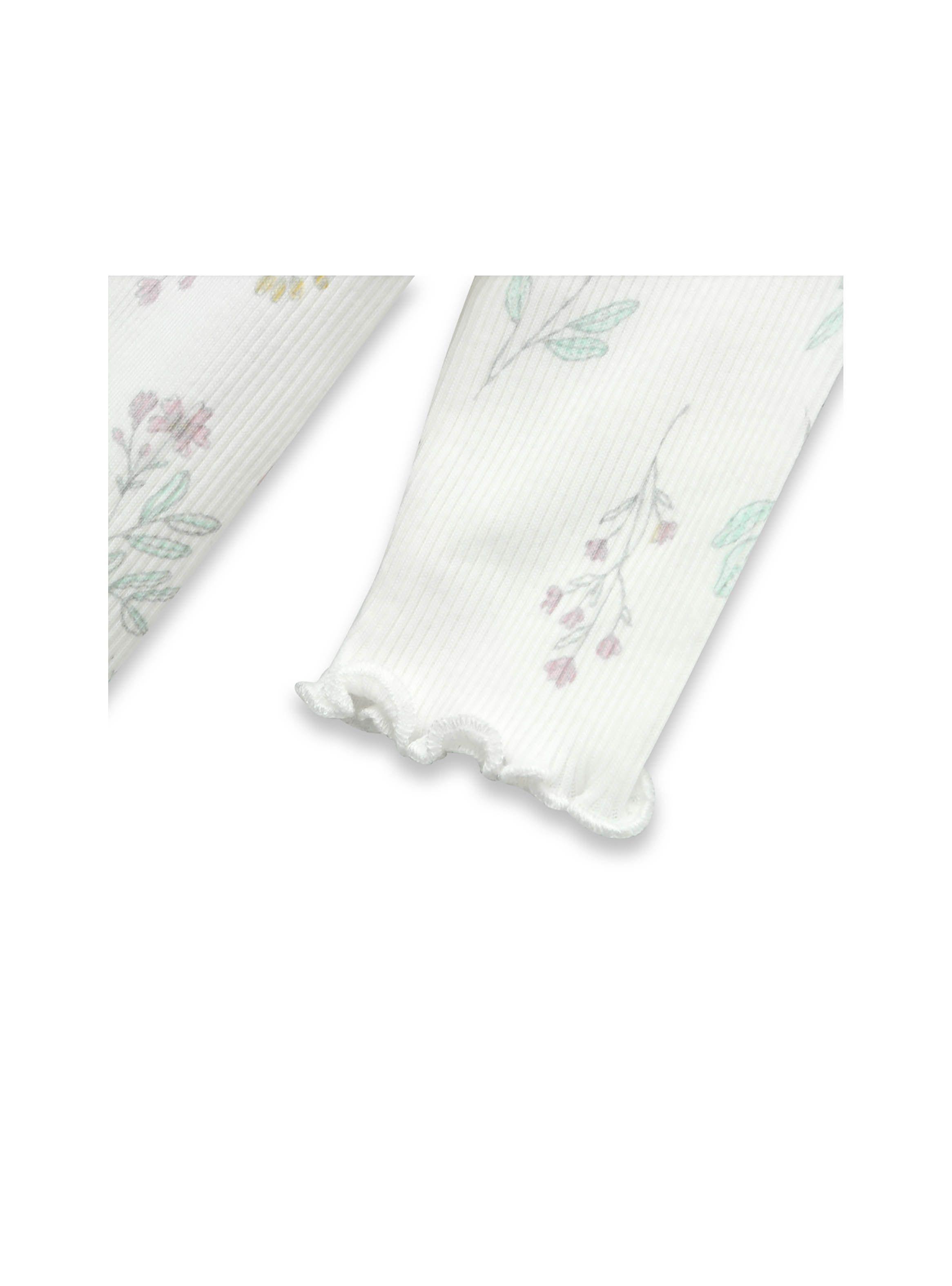 Osito De Bebé Niña Flores Blanco (0 A 9 Meses) Colloky-3