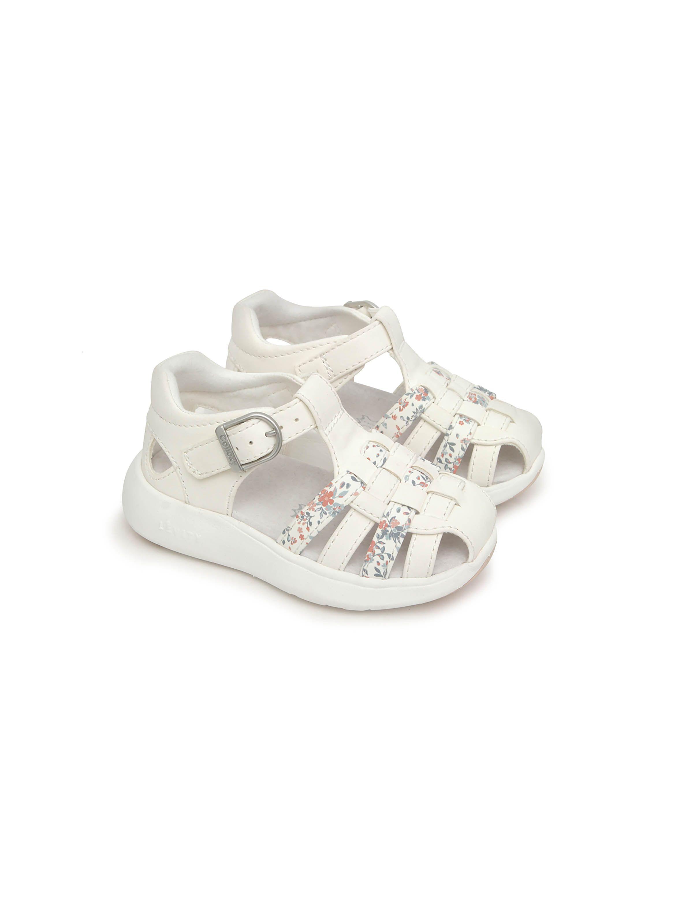 Sandalia De Niña Estampada Blanco (21 A 27) Colloky-0