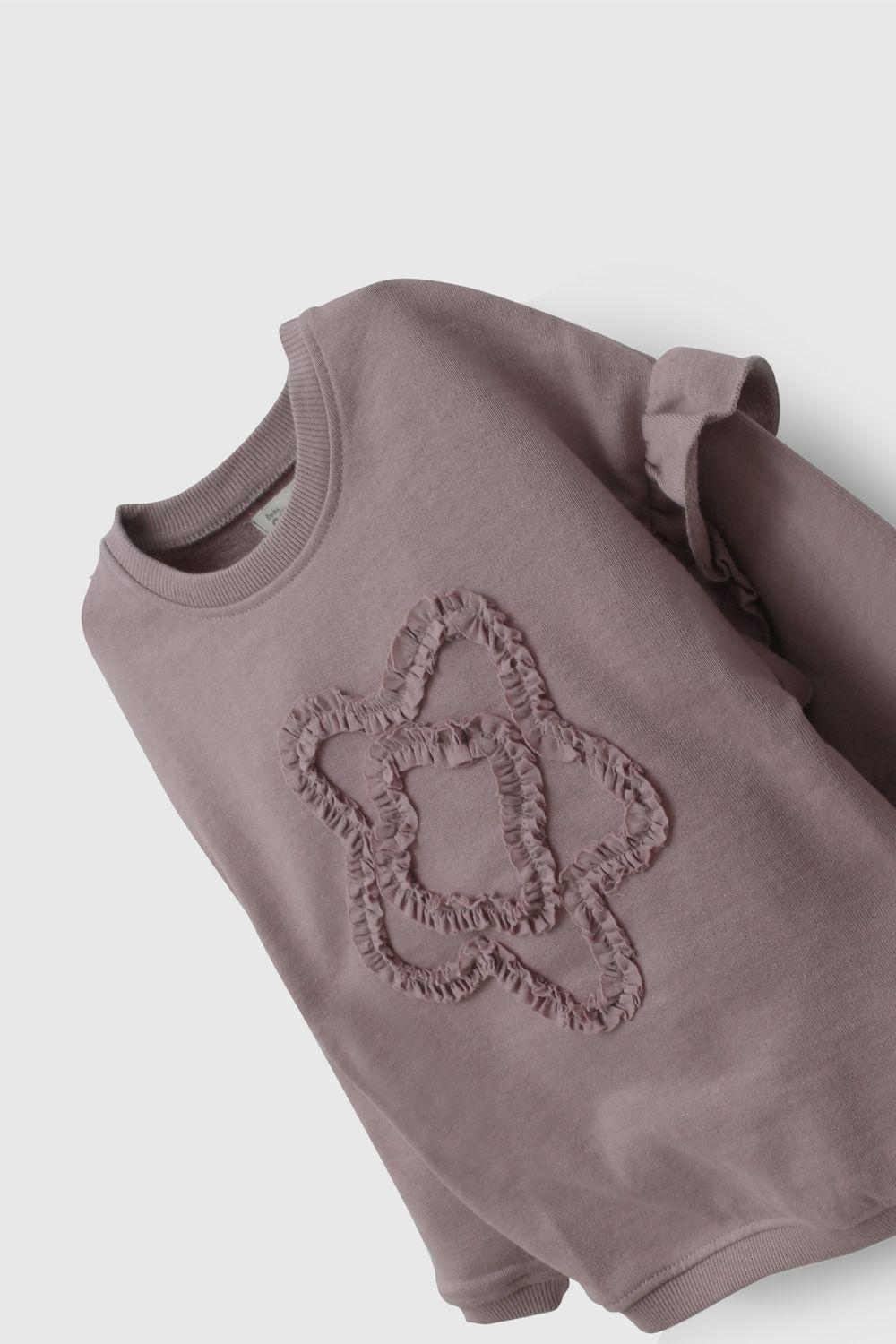 Polerón Morado Aplicación Flor De Niña PLPO3818V26-2