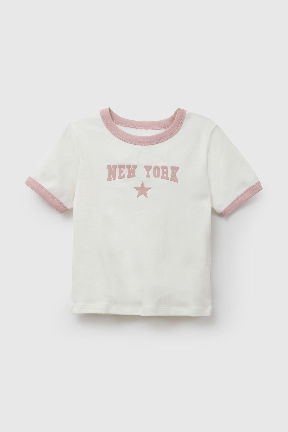 Polera New York Crema Niña 3-4A a 12-13A Colloky-0