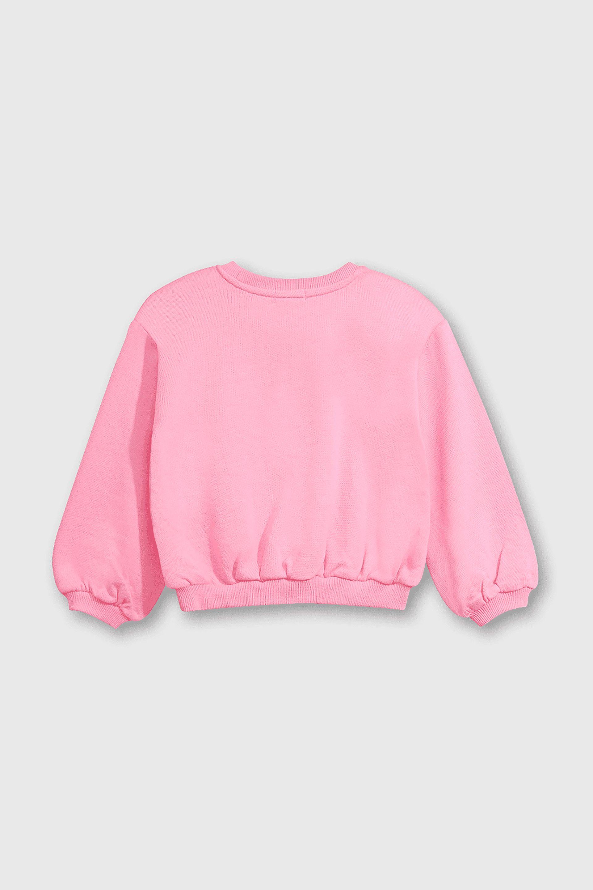 Polerón Fucsia Holgado de polycotton Estampado para Bebé-1