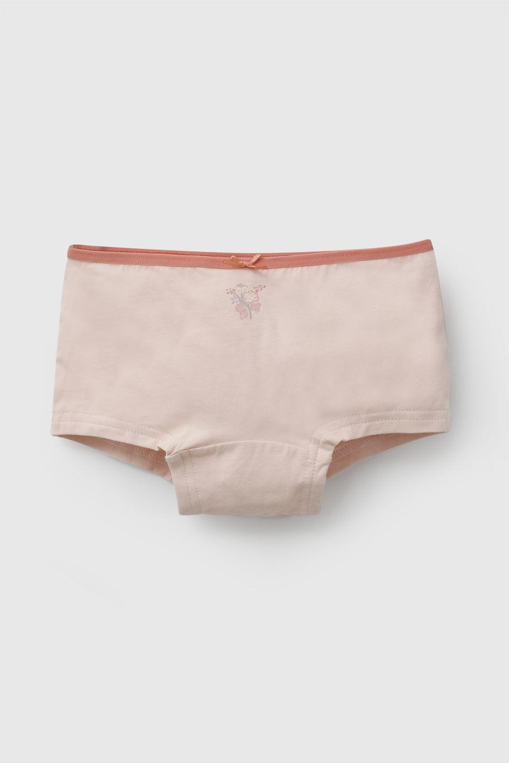 Pack 3 Calzon Flores Rosado Niña 2/3A a +12A Colloky-3