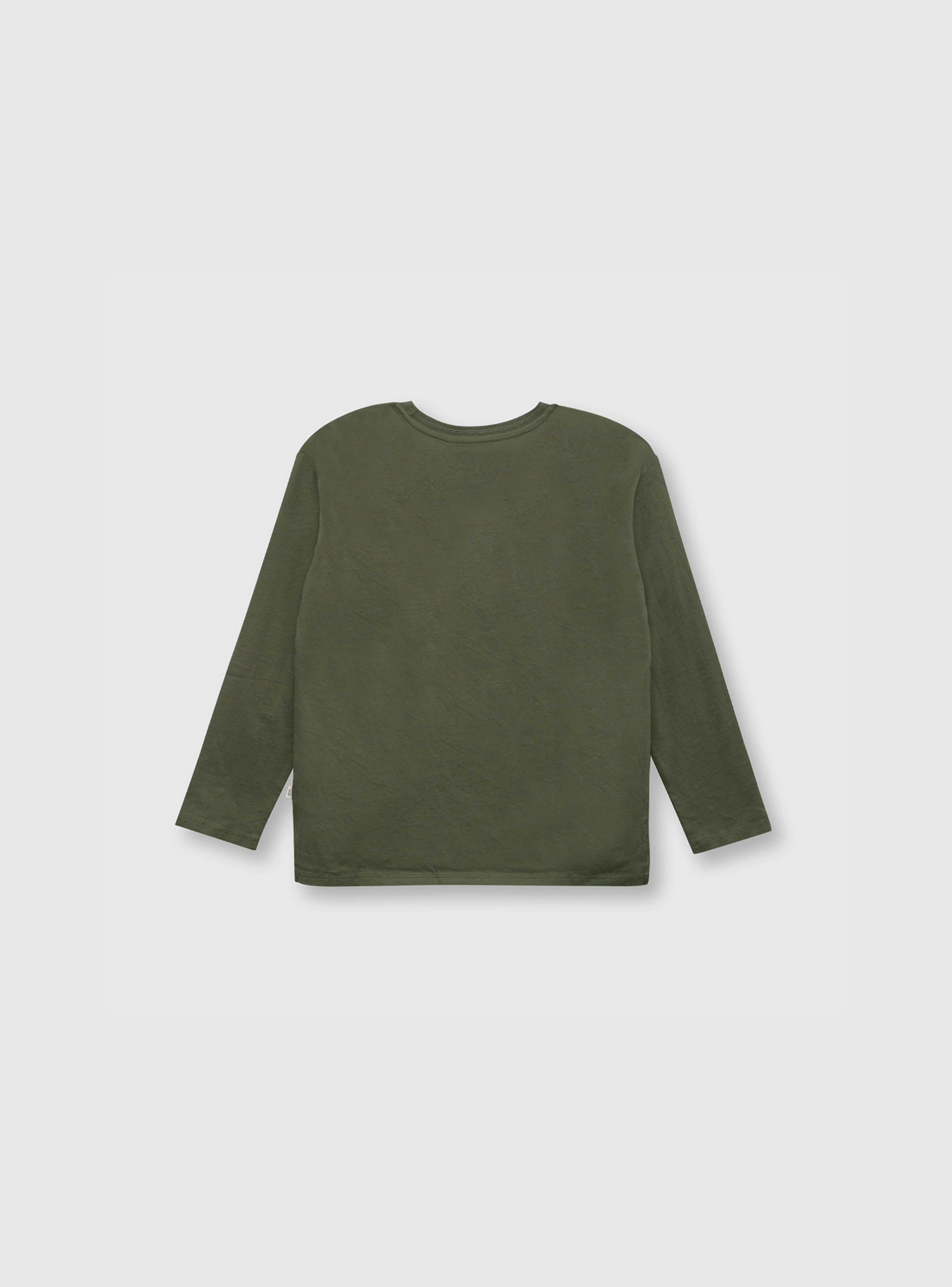 Polera Niño Verde Olivo (2 A 12 Años) Colloky-1