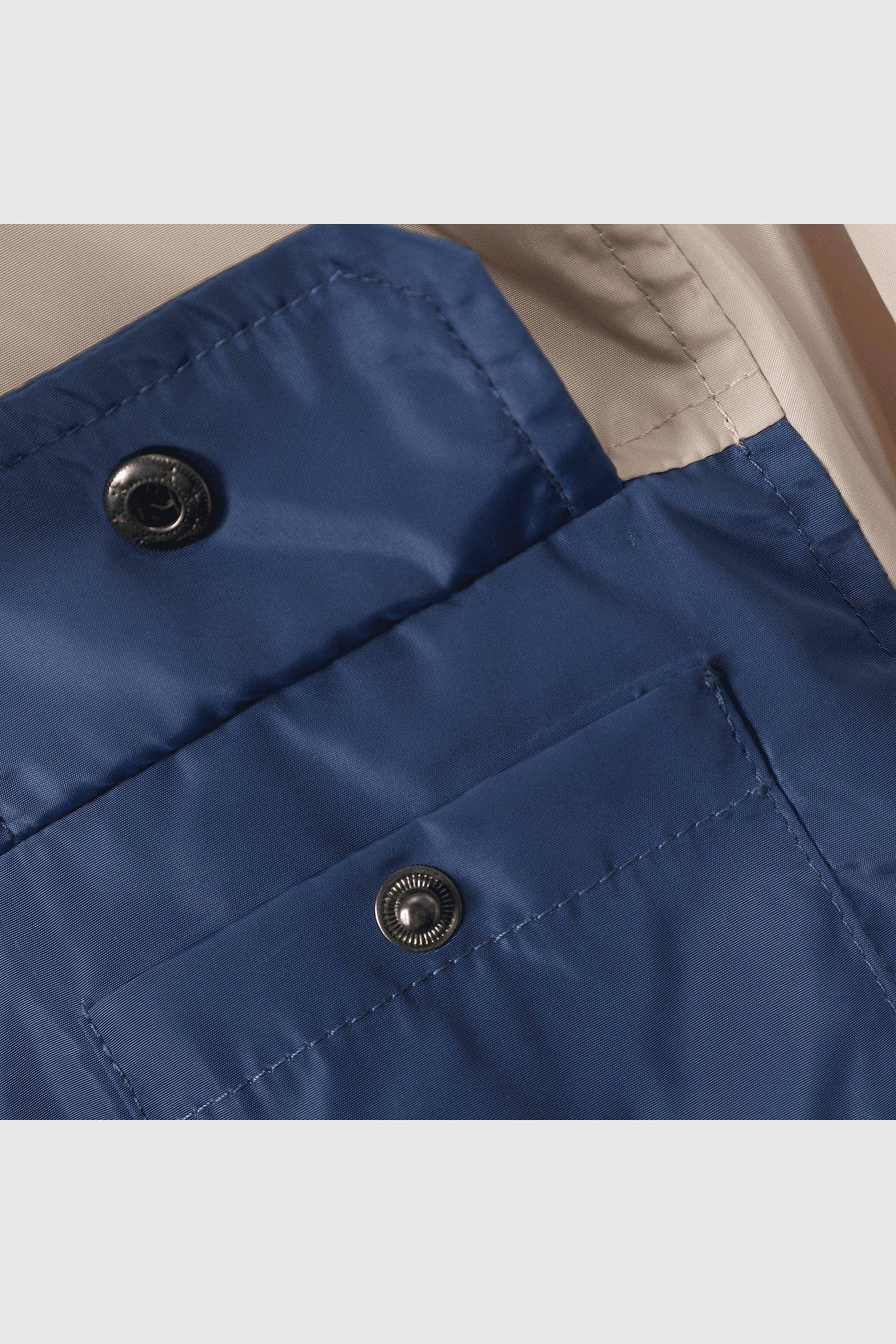 Chaqueta corta viento azul para niños en crecimiento-4