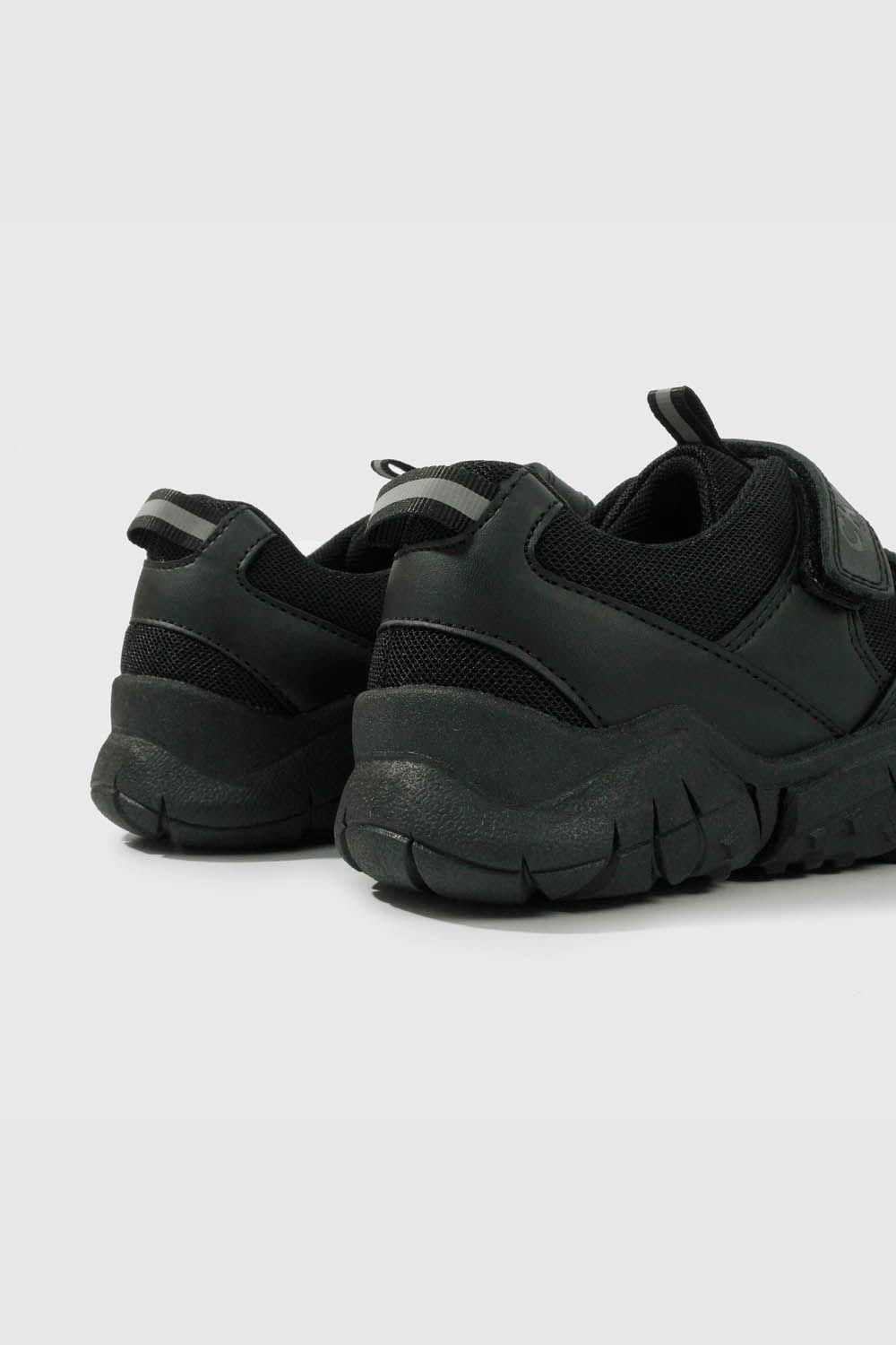 Zapato Escolar Negro con Velcro 7191-4