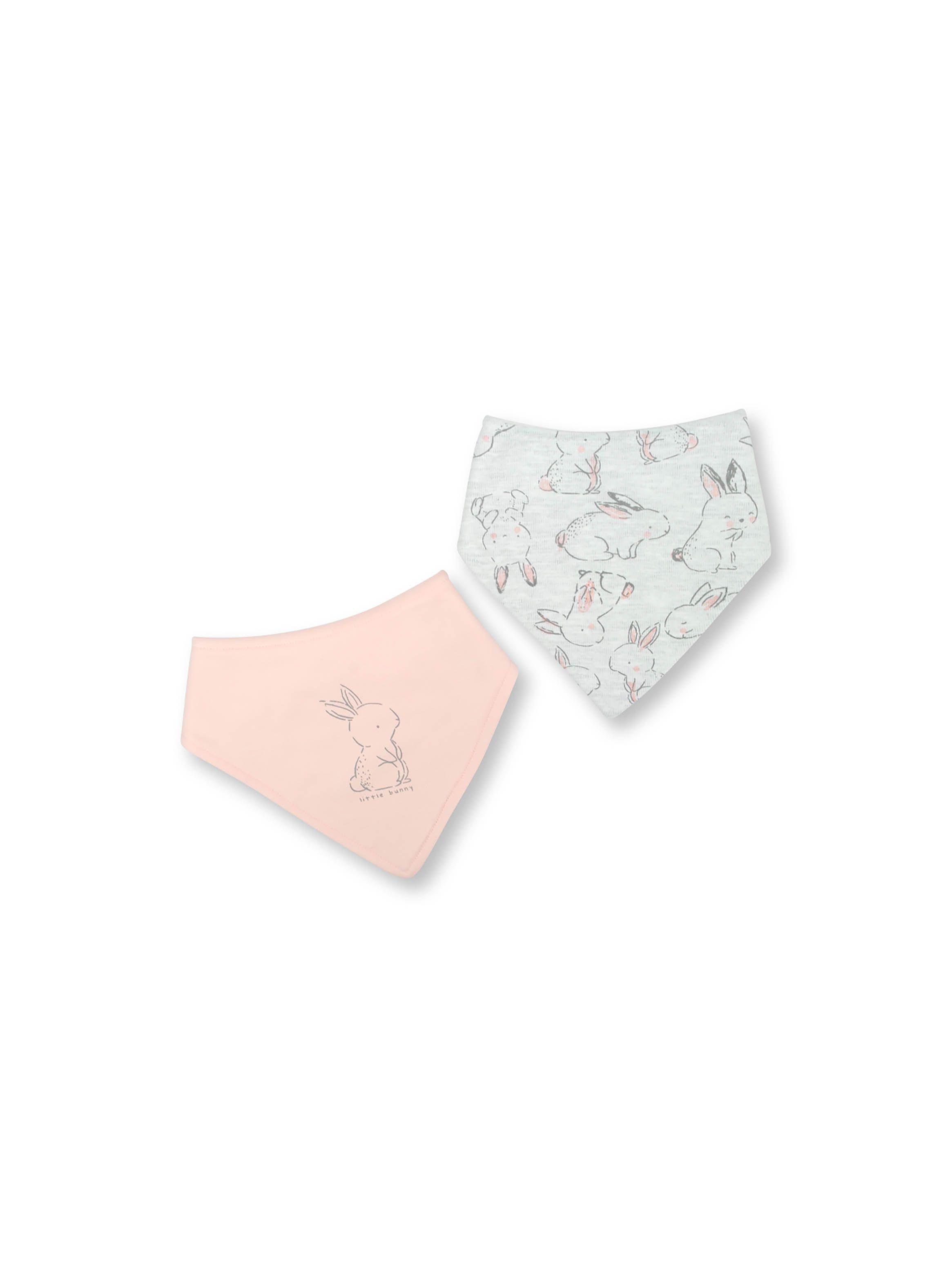 Babero Bebé Niña 2 Pack Rosado (Talla Única) Colloky-0