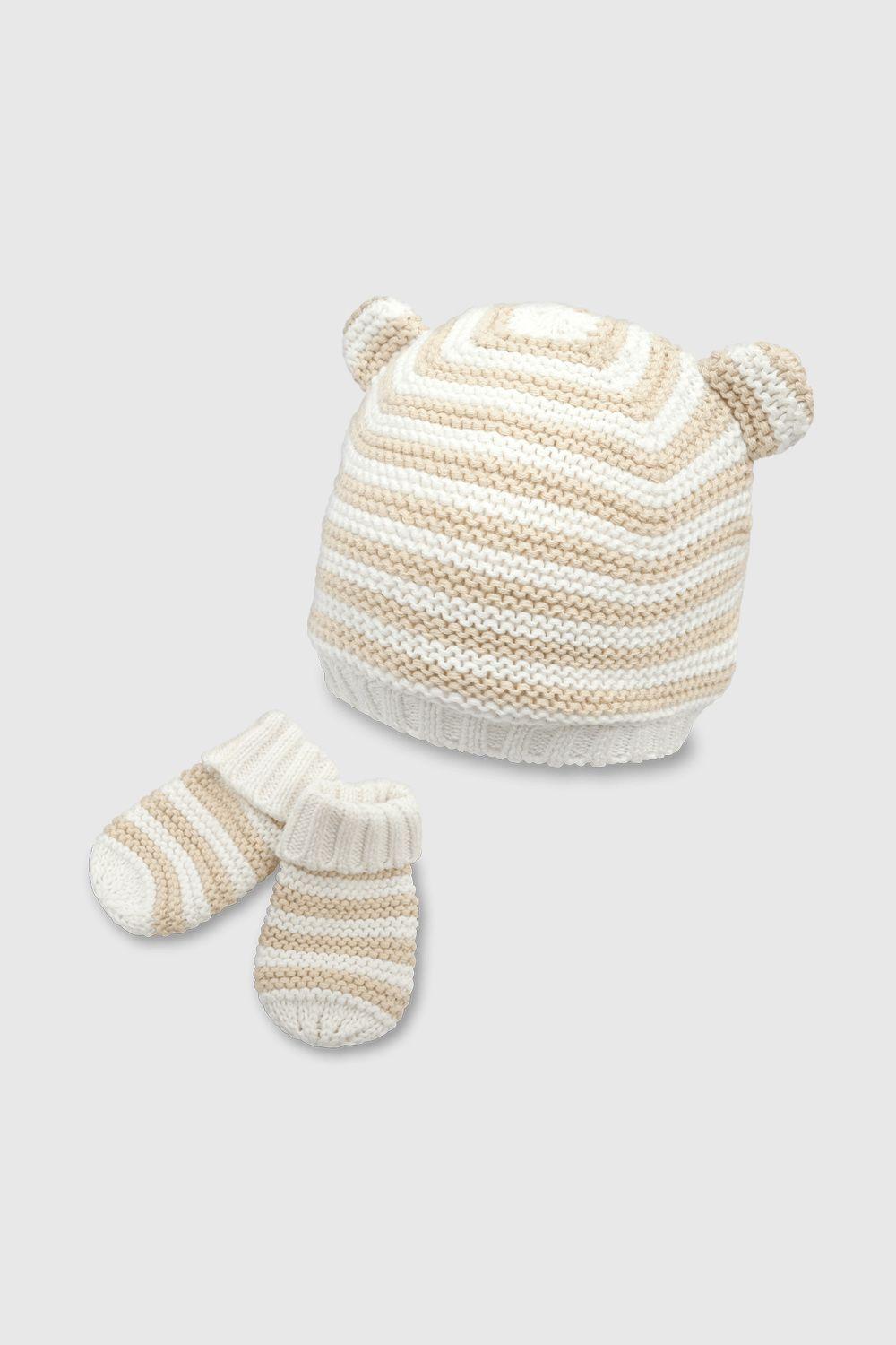 Set Gorro Colección Unisex Beige STLAU366I24 6/12M-0