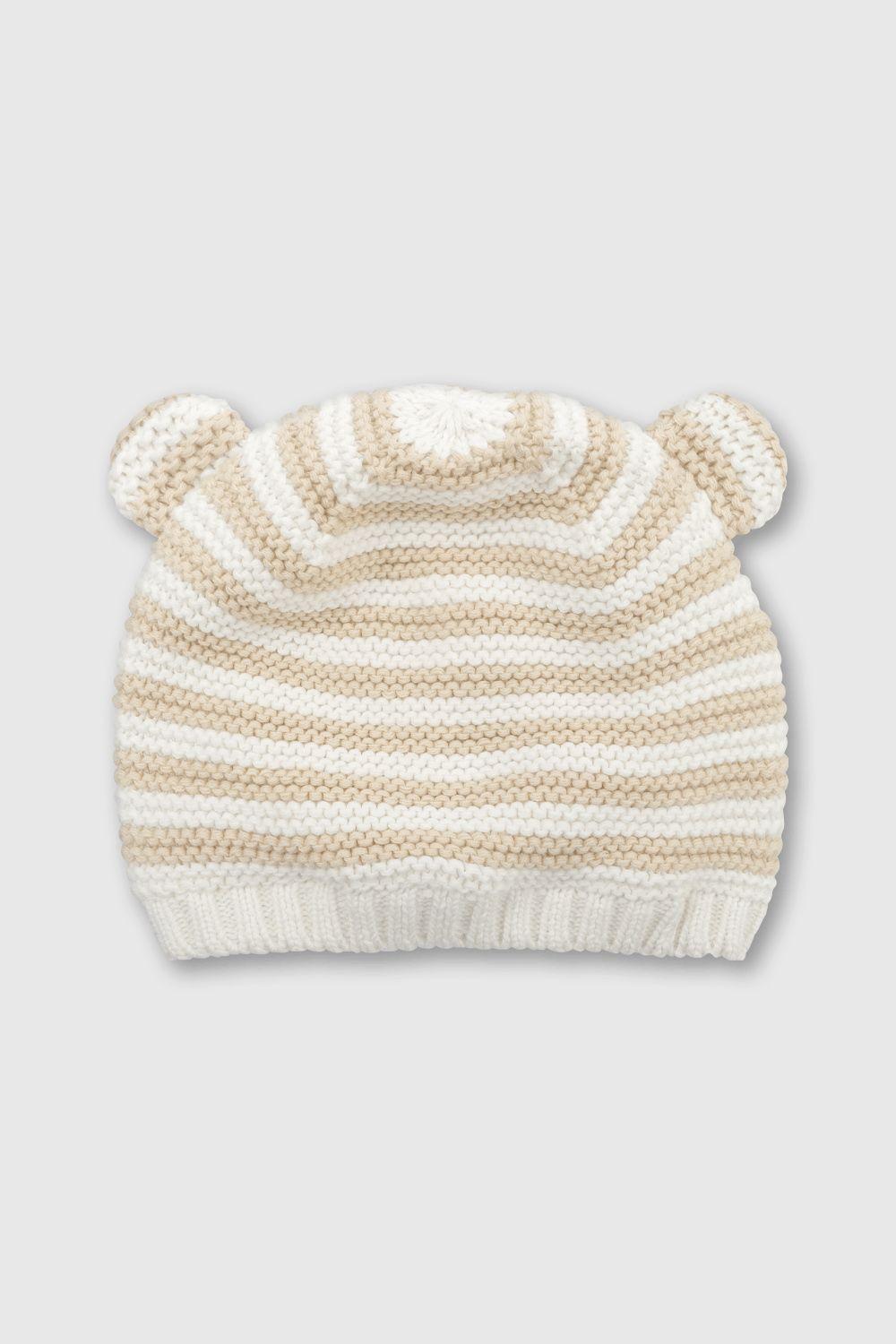 Set Gorro Colección Unisex Beige STLAU366I24 6/12M-3