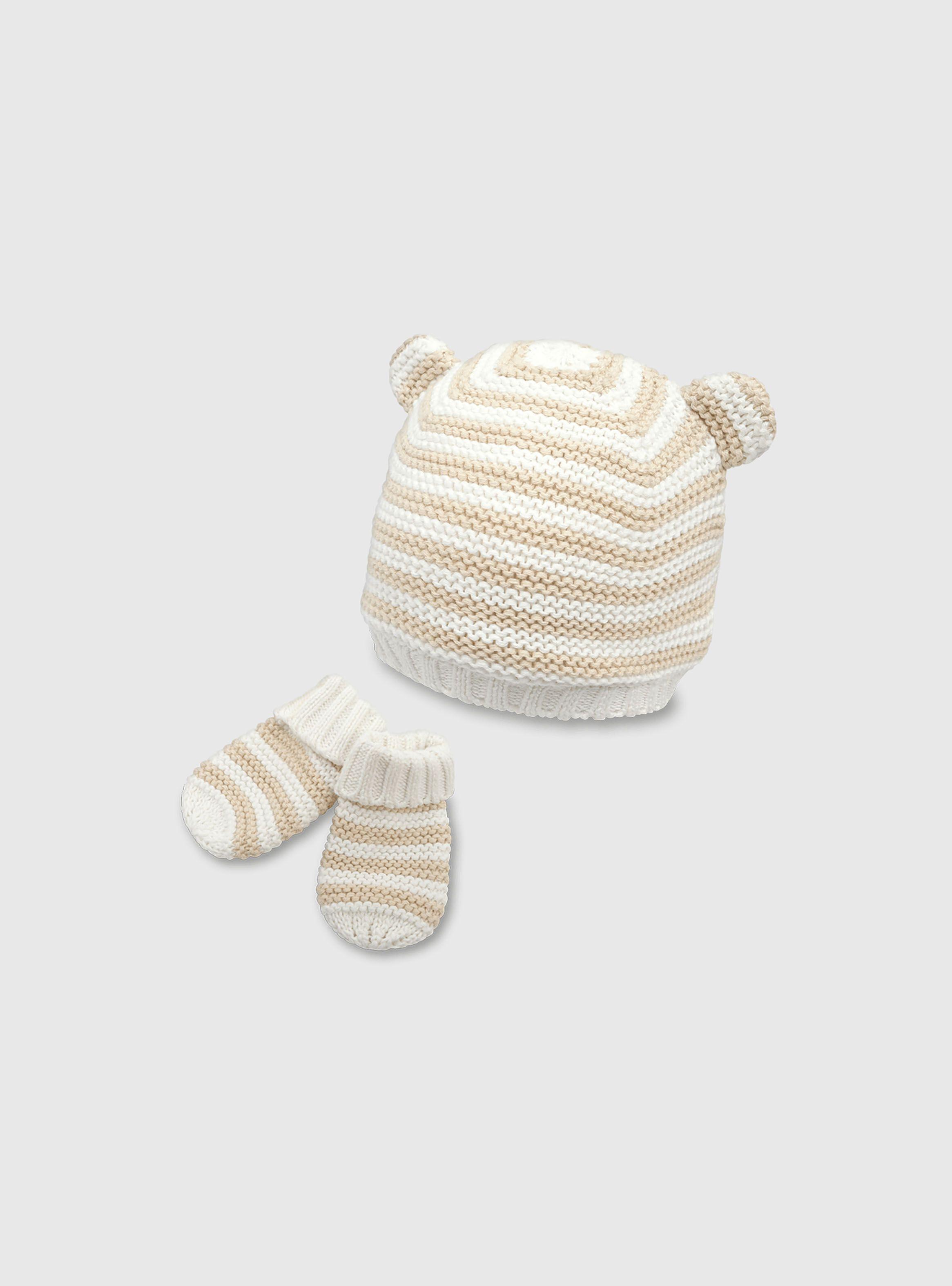 Set Gorro Unisex Beige 53422 Colloky-0