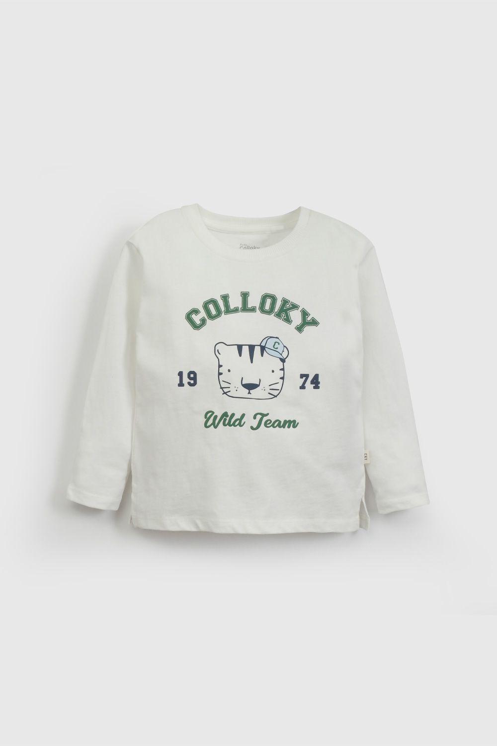 Polera Blanca Colloky De Niño POJE7309V26-0