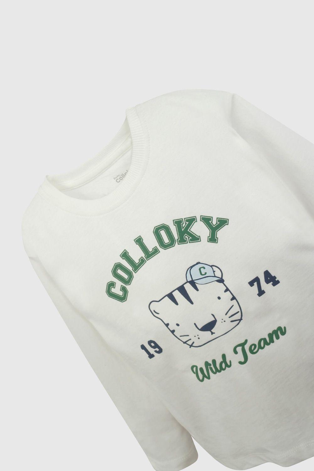 Polera Blanca Colloky De Niño POJE7309V26-2