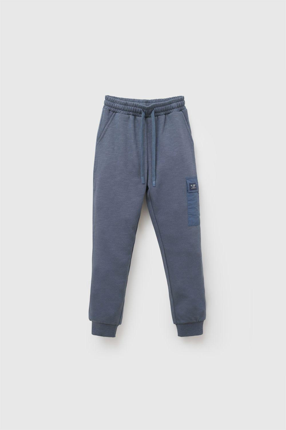 Pantalon Buzo Bolsillo Denim Niño 3-4A a 12-13A Colloky-0