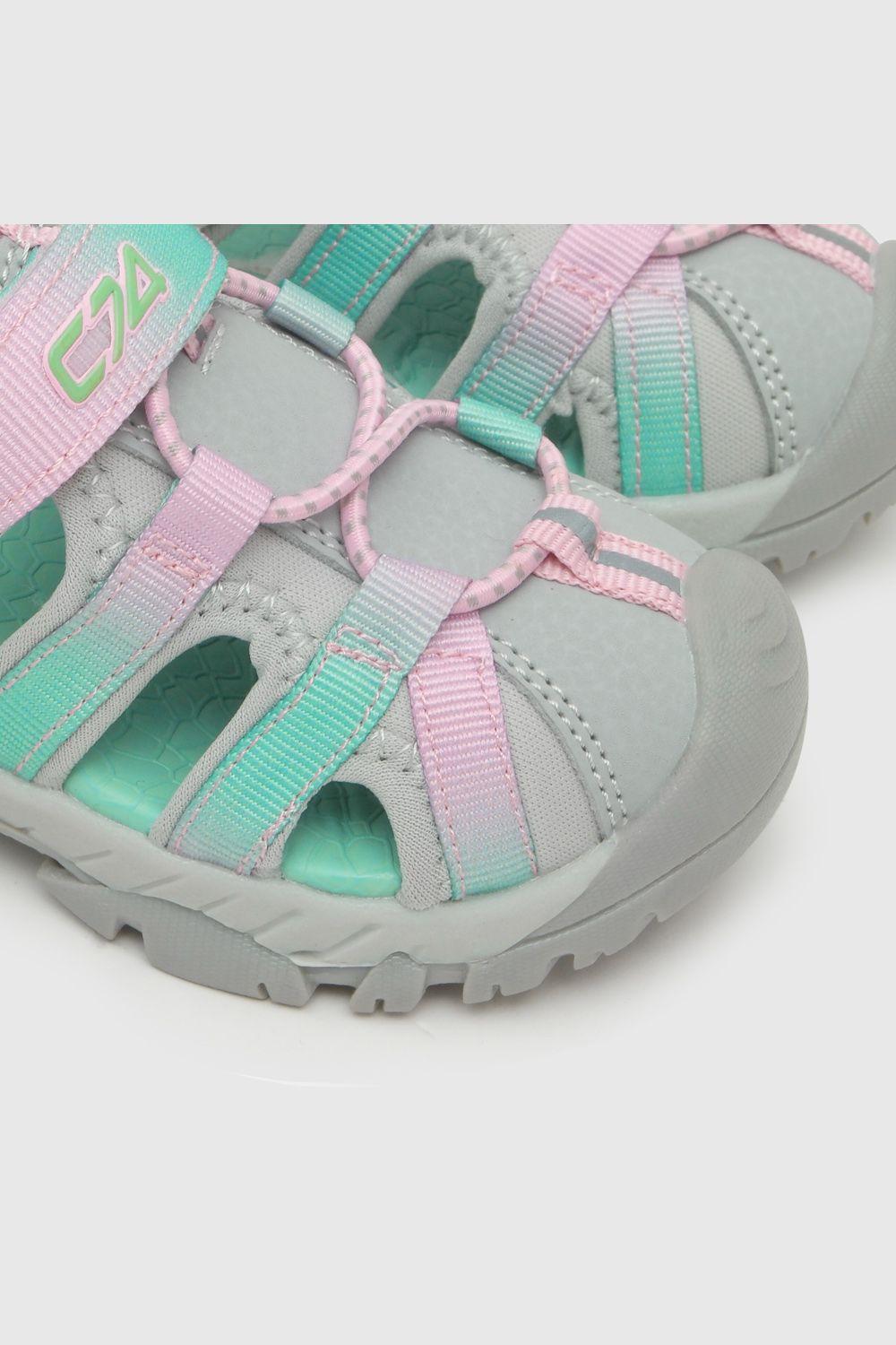 Sandalia De Niñas Outdoor Gray / Gris (21 A 27)-5