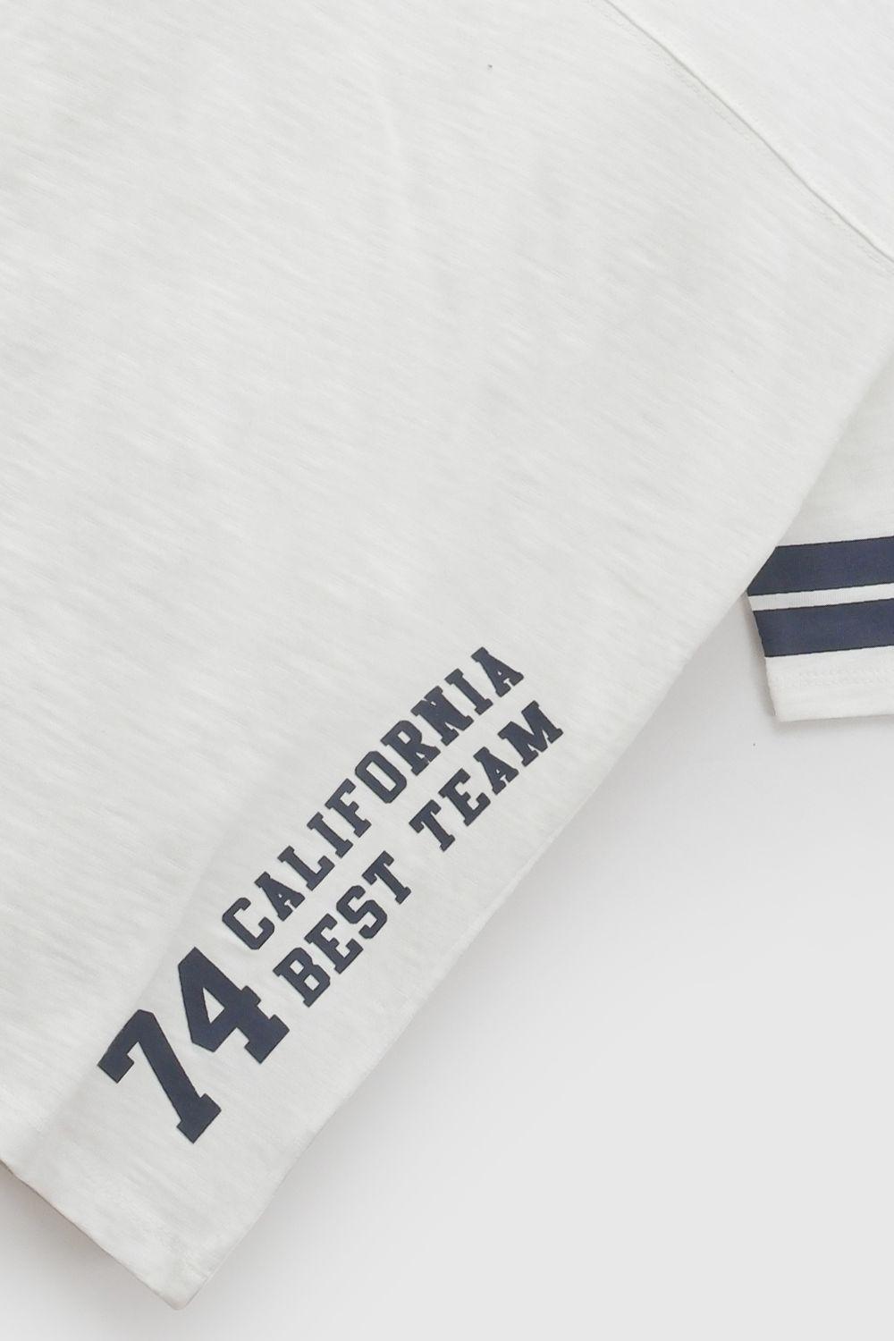 Polera manga corta Varsity niño blanco 3-4A a 12-13A-2