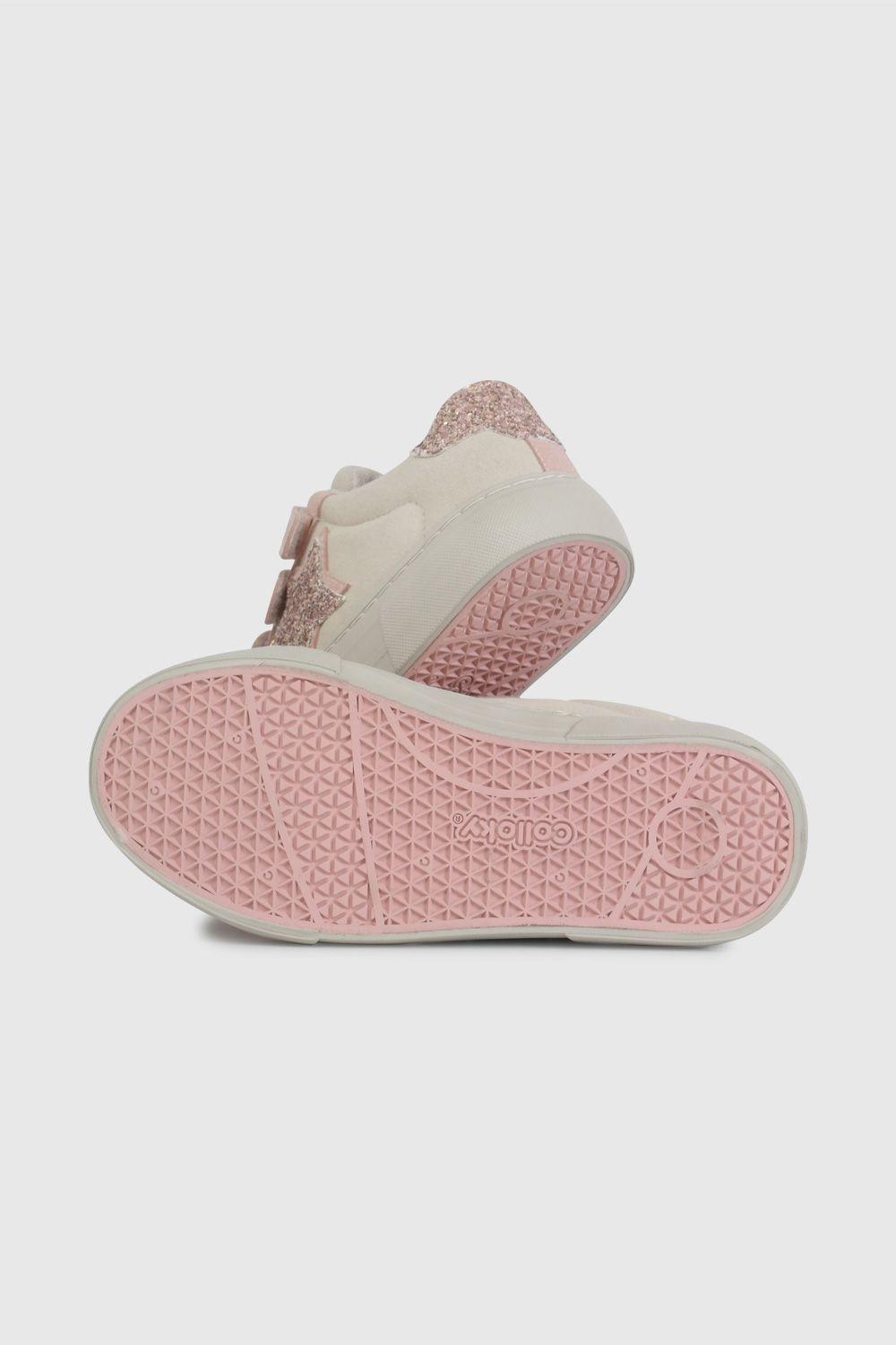 Zapatilla Beige con Estrella y Brillos 57060266V26-2