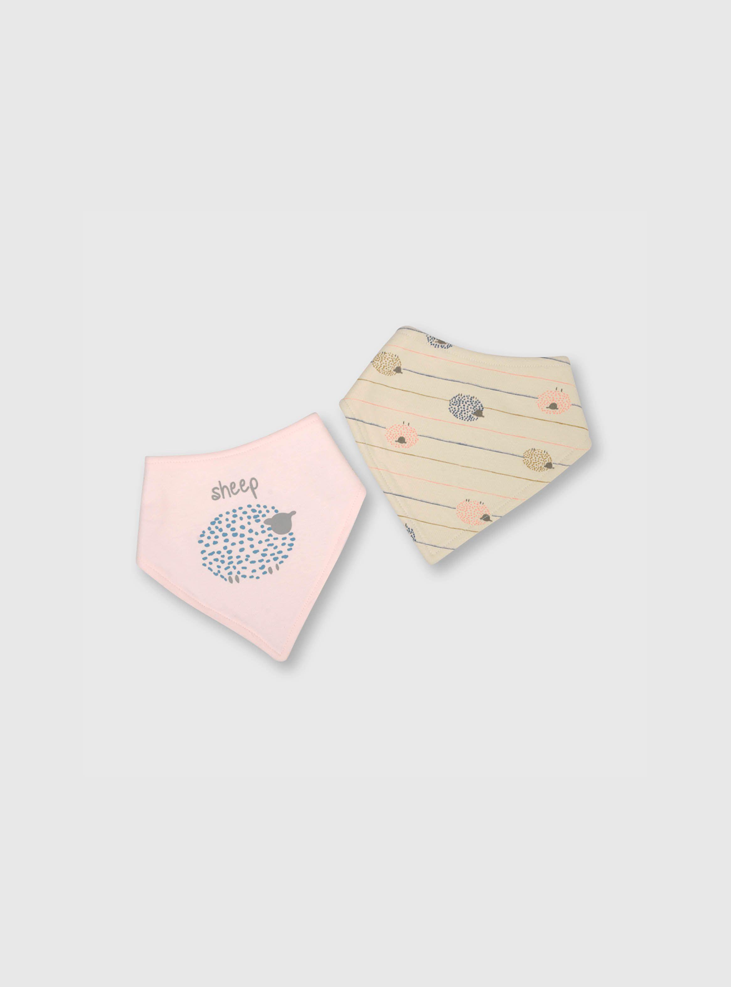 Babero Niña 2 Pack Estampado Rosado (Talla Única) Colloky-0