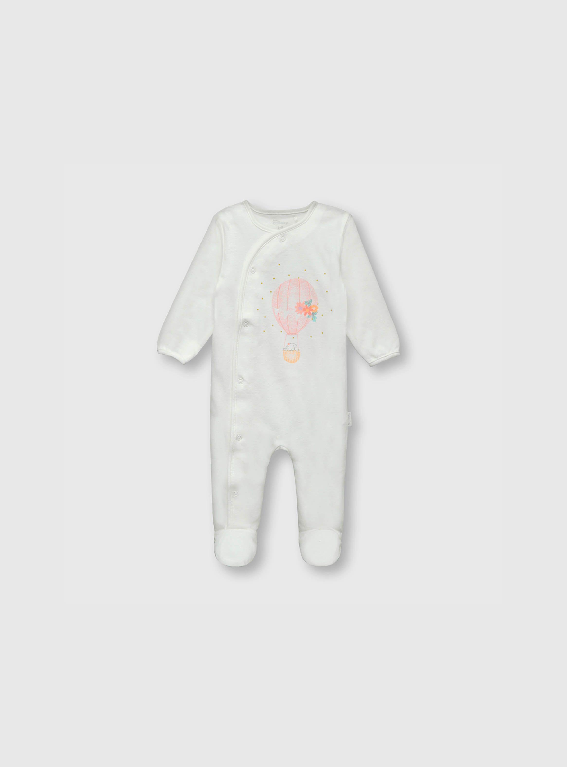 Osito De Bebe Niña Estampado Blanco (0 A 9 Meses) Colloky-0