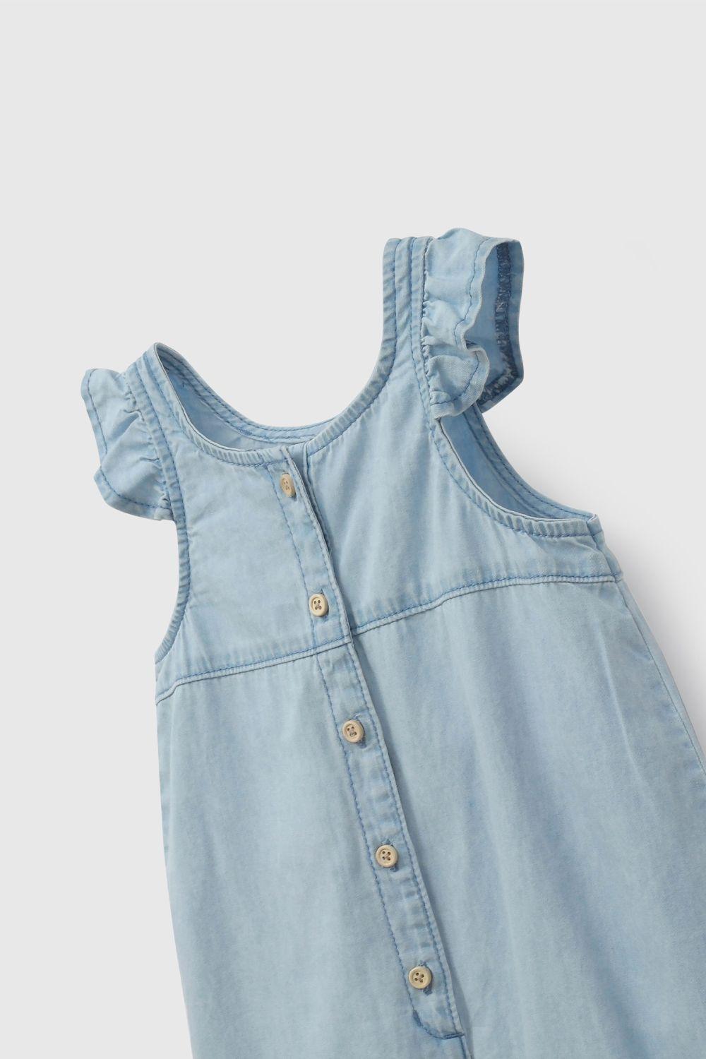 Jardinera Jeans Celeste De Niña JLME0440V26-2