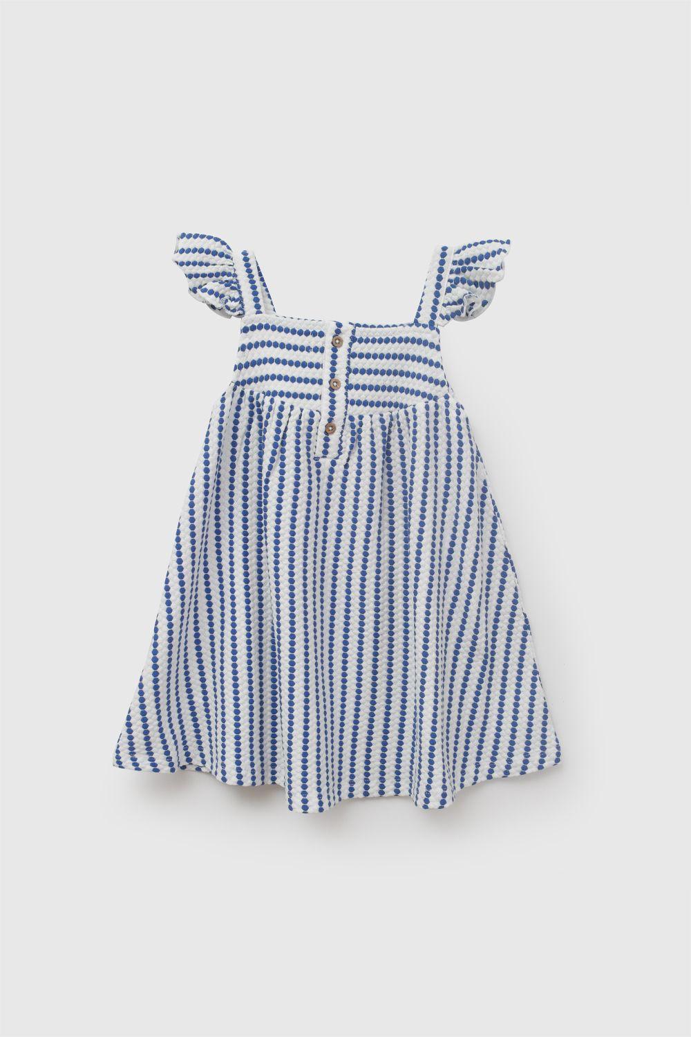 Vestido Rayas Multicolor Niña 6-9M a 4-5A Colloky-0