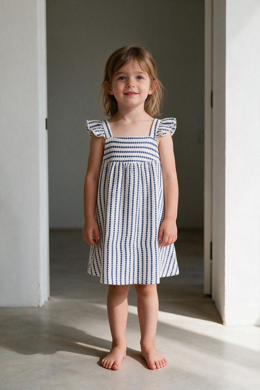 Vestido Rayas Multicolor Niña 6-9M a 4-5A Colloky-1