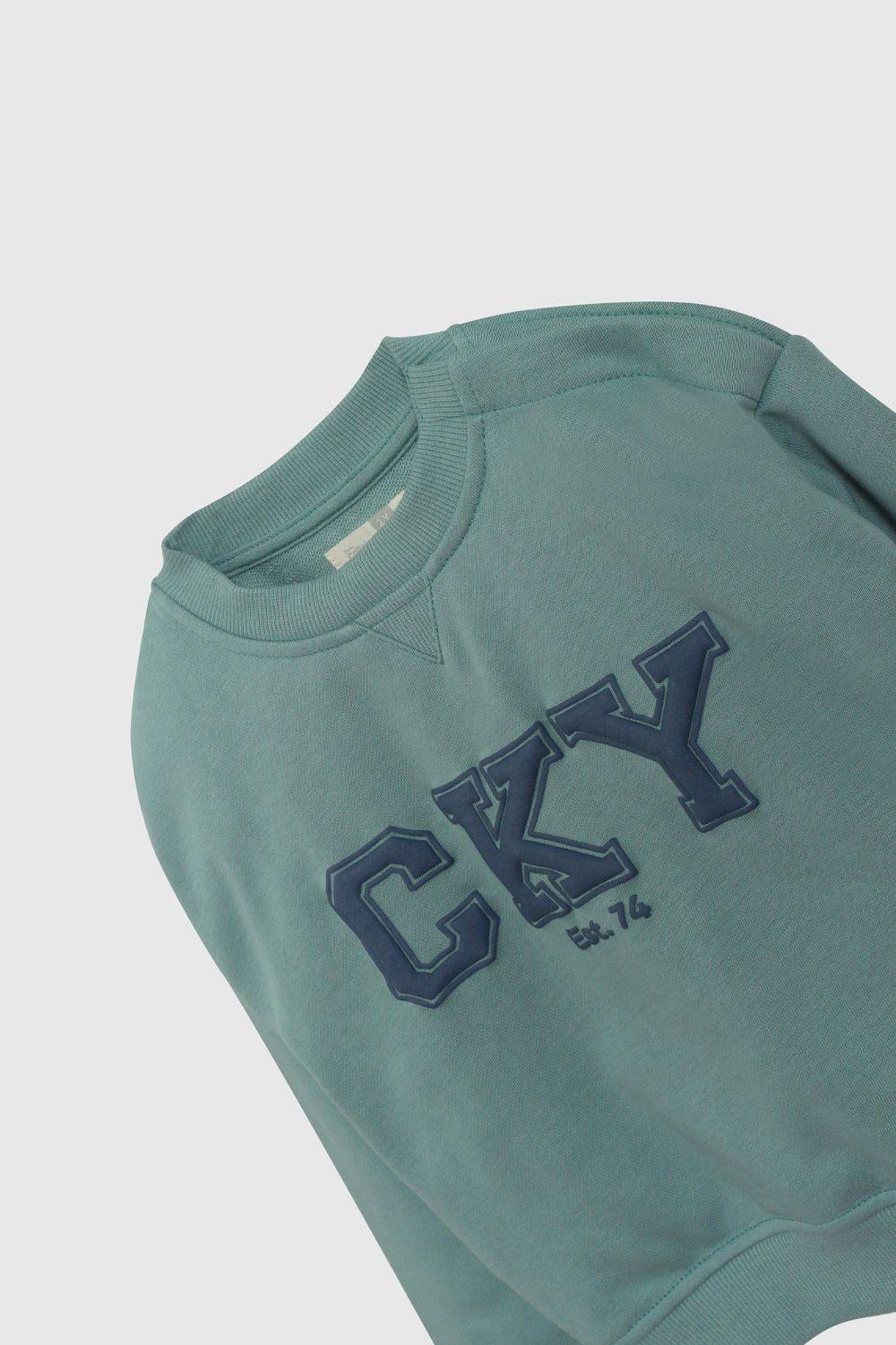 Polerón Verde Oscuro Cky De Niño PLPO6391V26-2