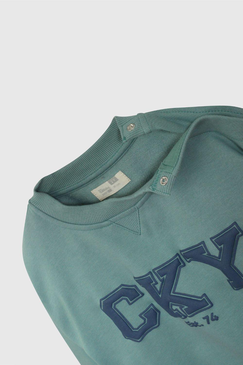 Polerón Verde Oscuro Cky De Niño PLPO6391V26-3