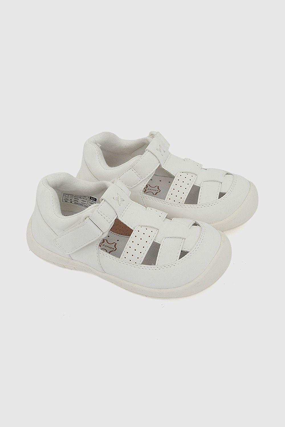 Sandalia Velcro Blanca Unisex 21-27 Colloky-0