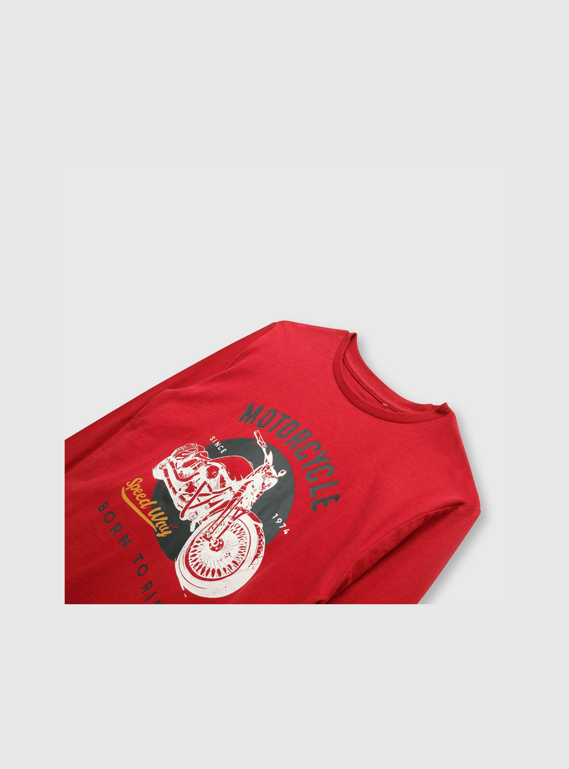 Polera De Niño Moto Rojo (2 A 12 Años) Colloky-2
