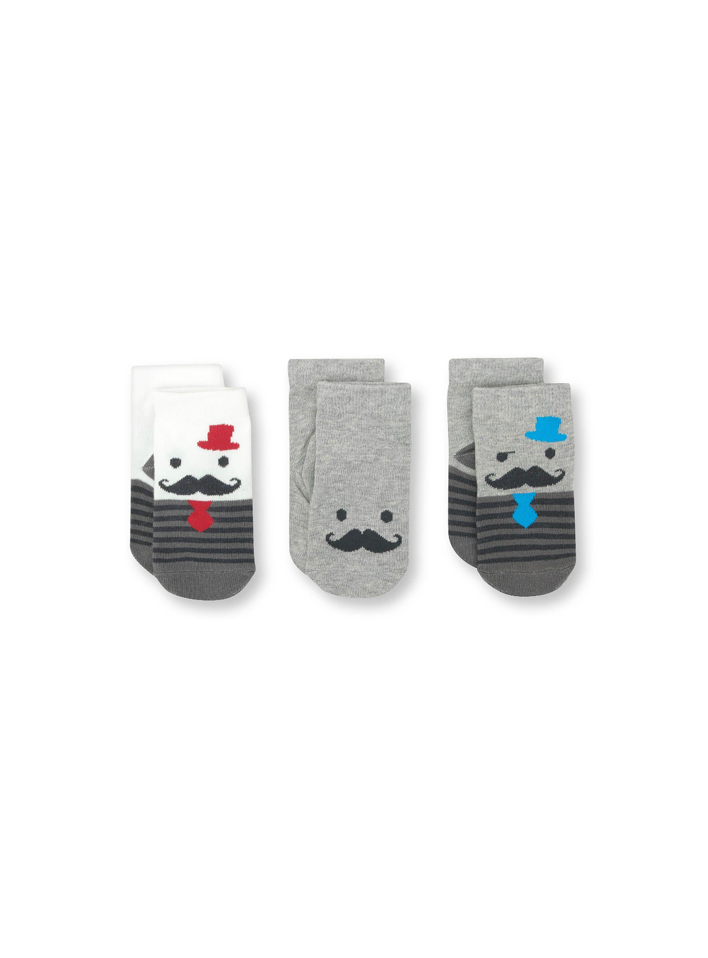 Calcetin De Bebé Niño 3 Pack Gris Degradado (14-25) Colloky-0