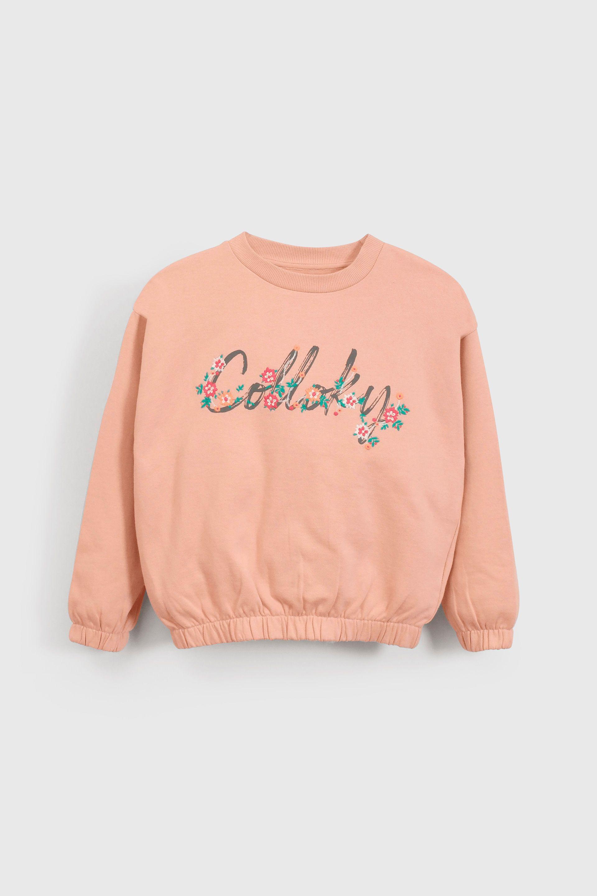 Polerón Rosado Hombro Caído de polycotton Estampado para Niña-0