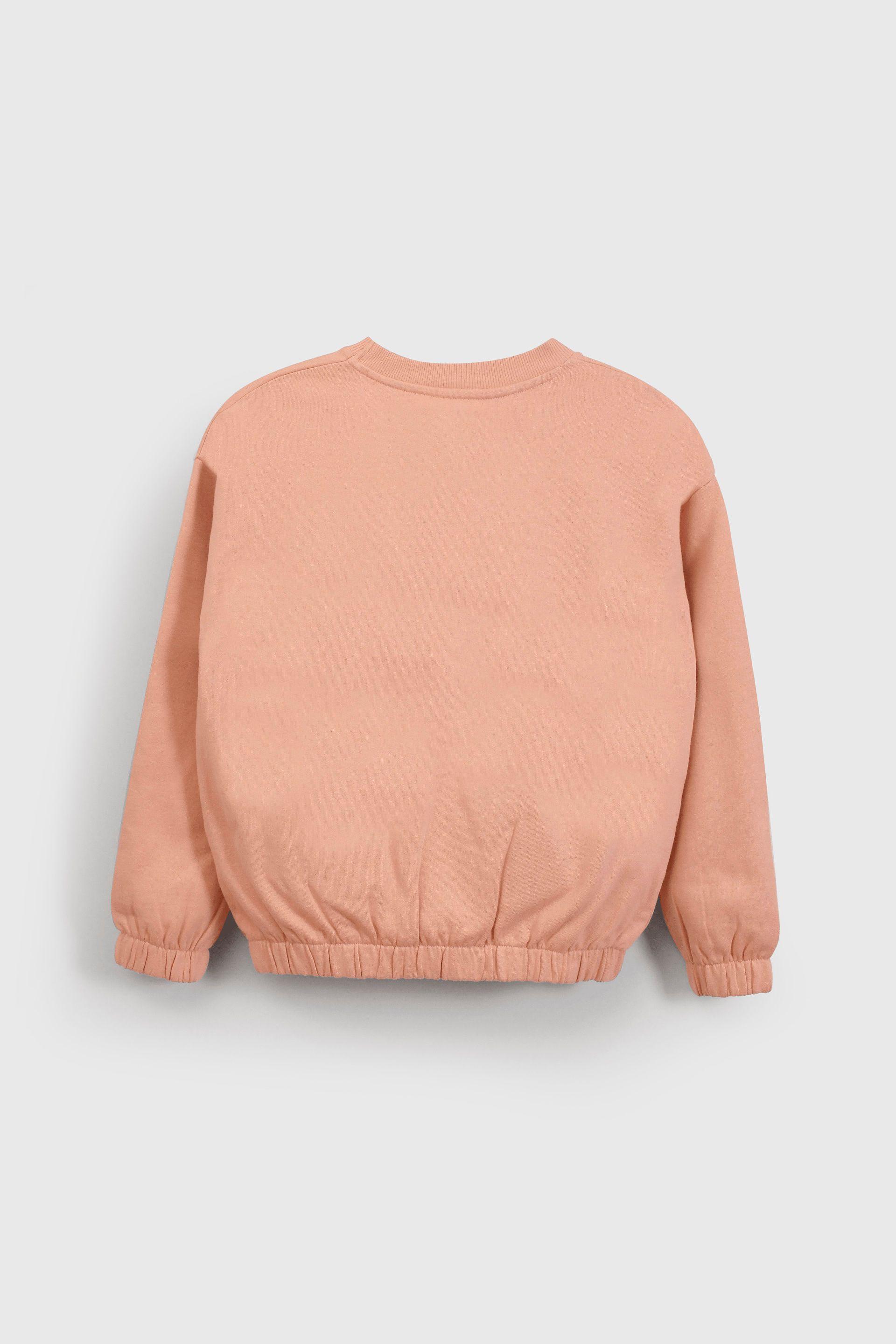 Polerón Rosado Hombro Caído de polycotton Estampado para Niña-1