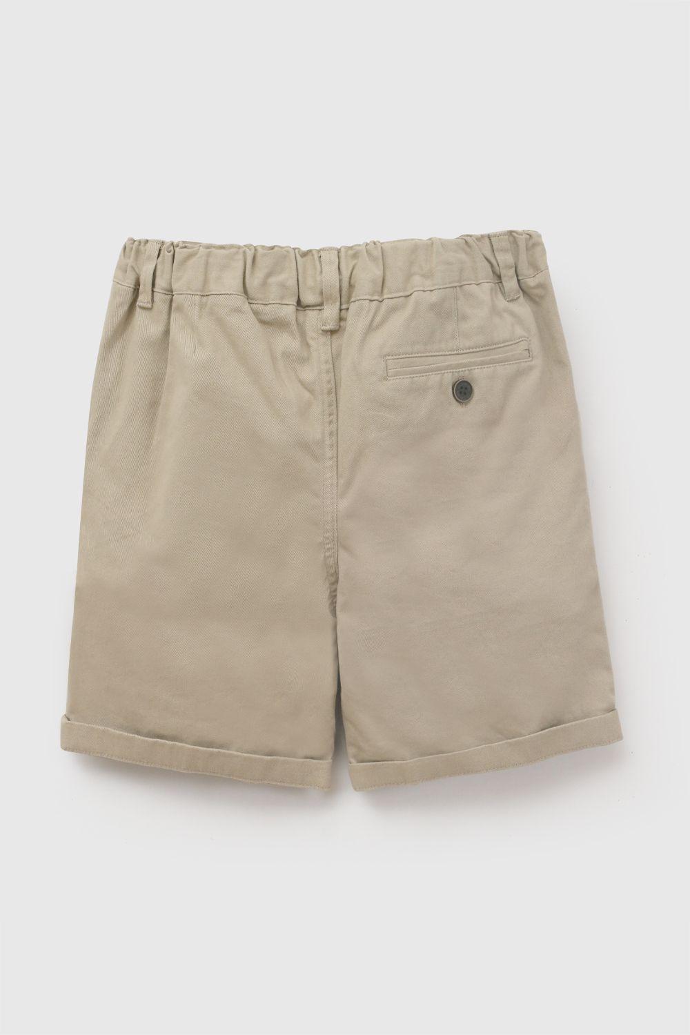 Bermuda Gabardina Beige Niño 3-4A a 12-13A Colloky-2