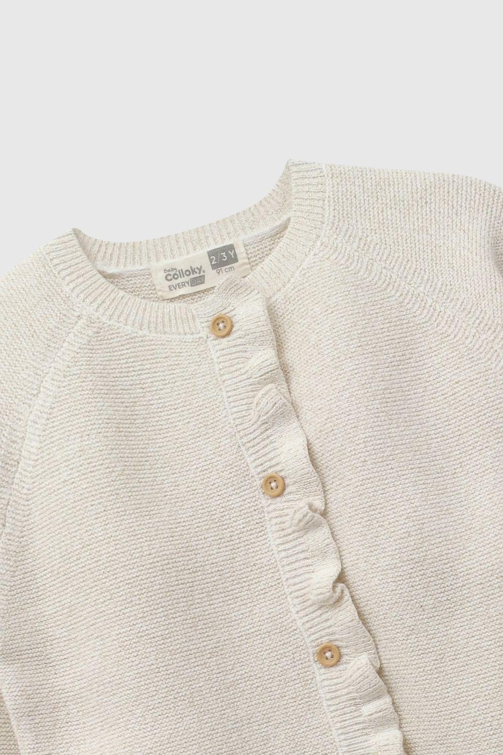 Chaleco Botones Crema Niña 6-9M a 4-5A Colloky-2