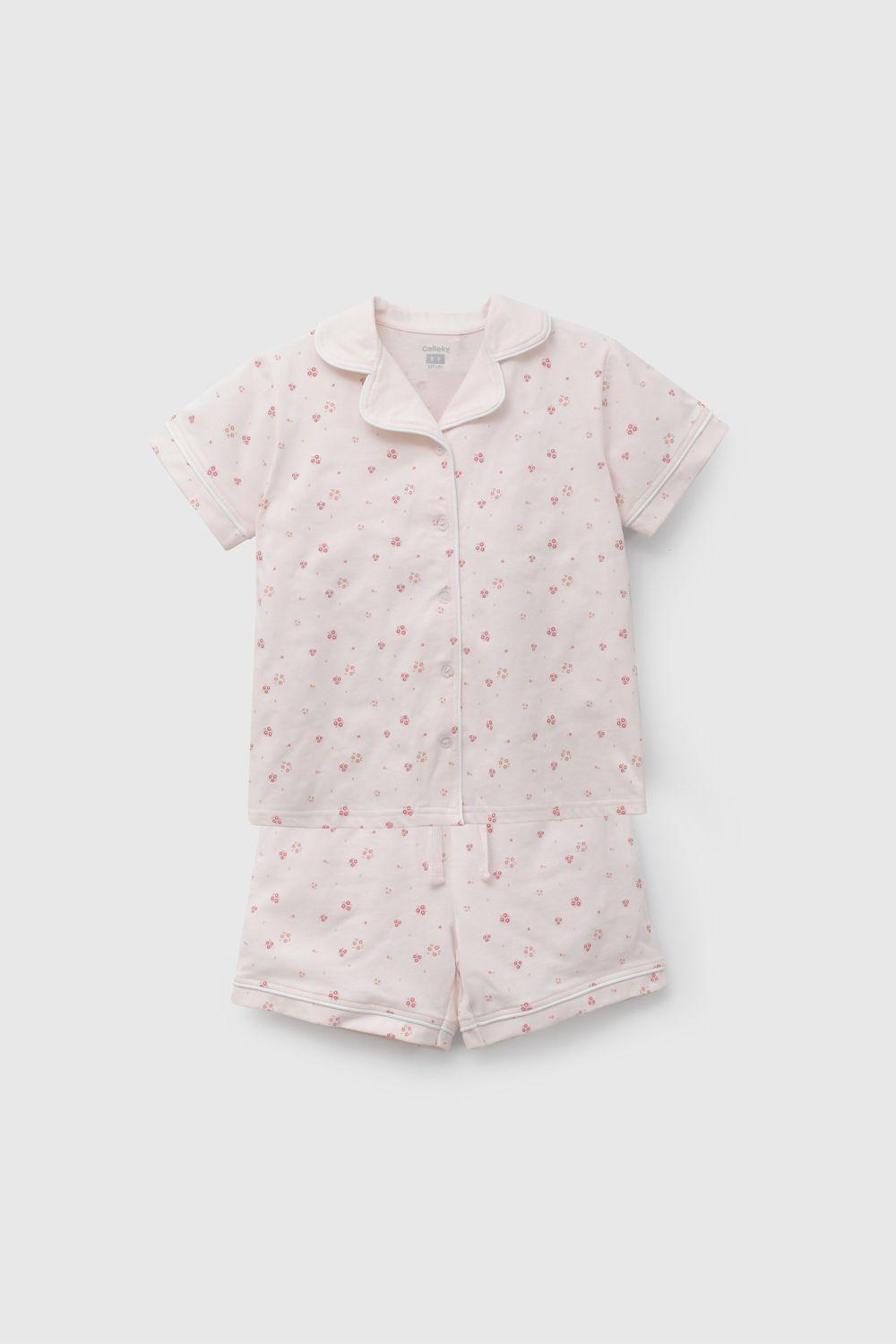 Pijama Rosado Camisero De Niña PJJE1431V26-1