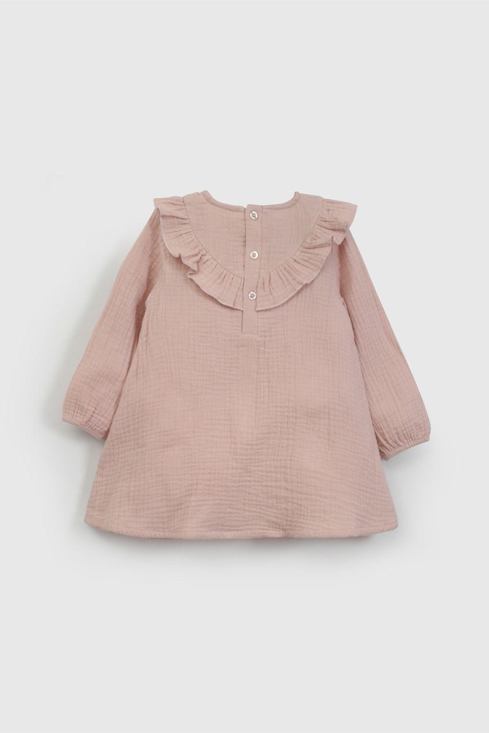 Vestido Rosado Bambula De Niña VEBM0429V26-1