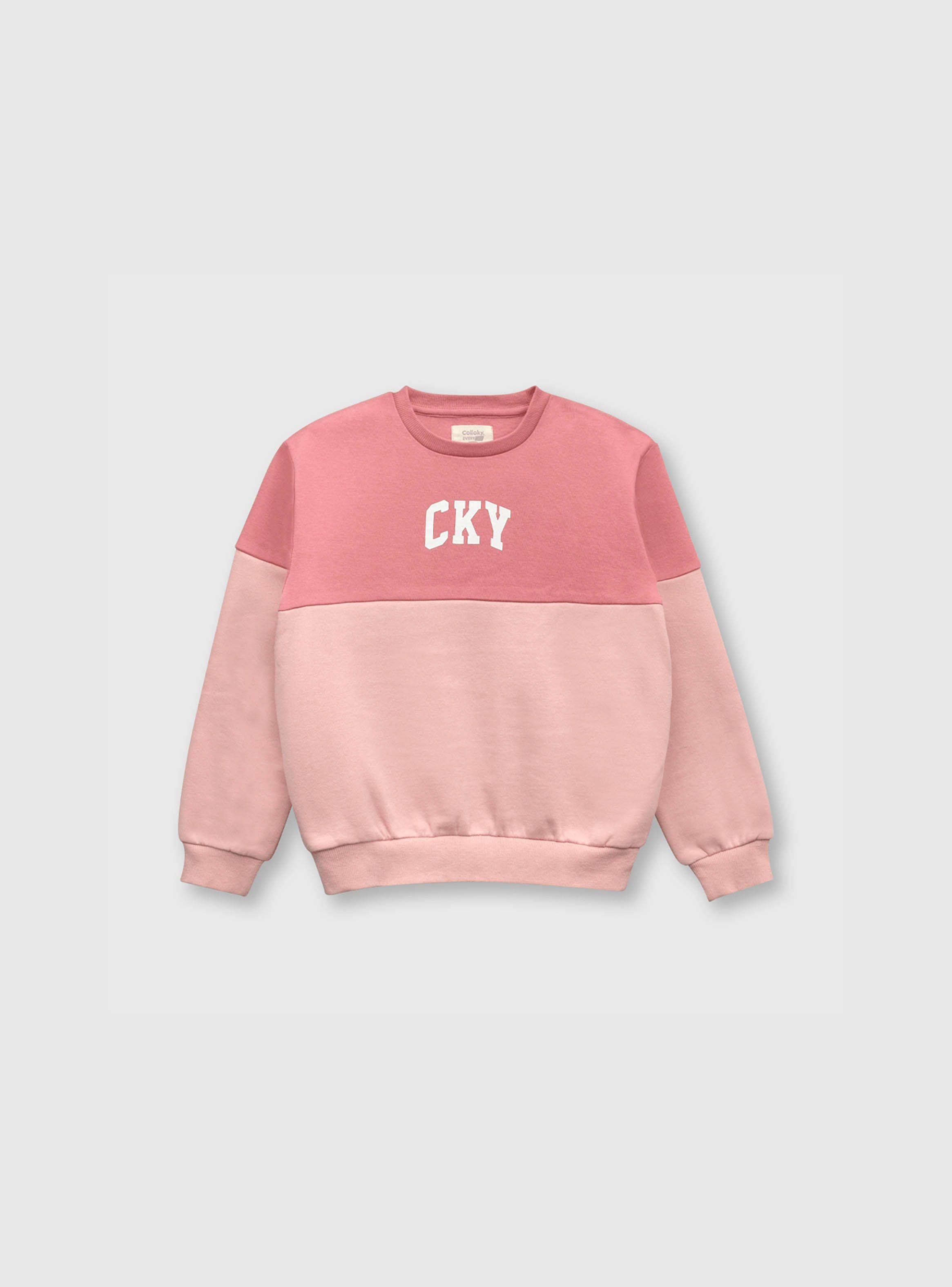 Polerón De Niña Bicolor Cky Rosado (2 A 12 Años) Colloky-0