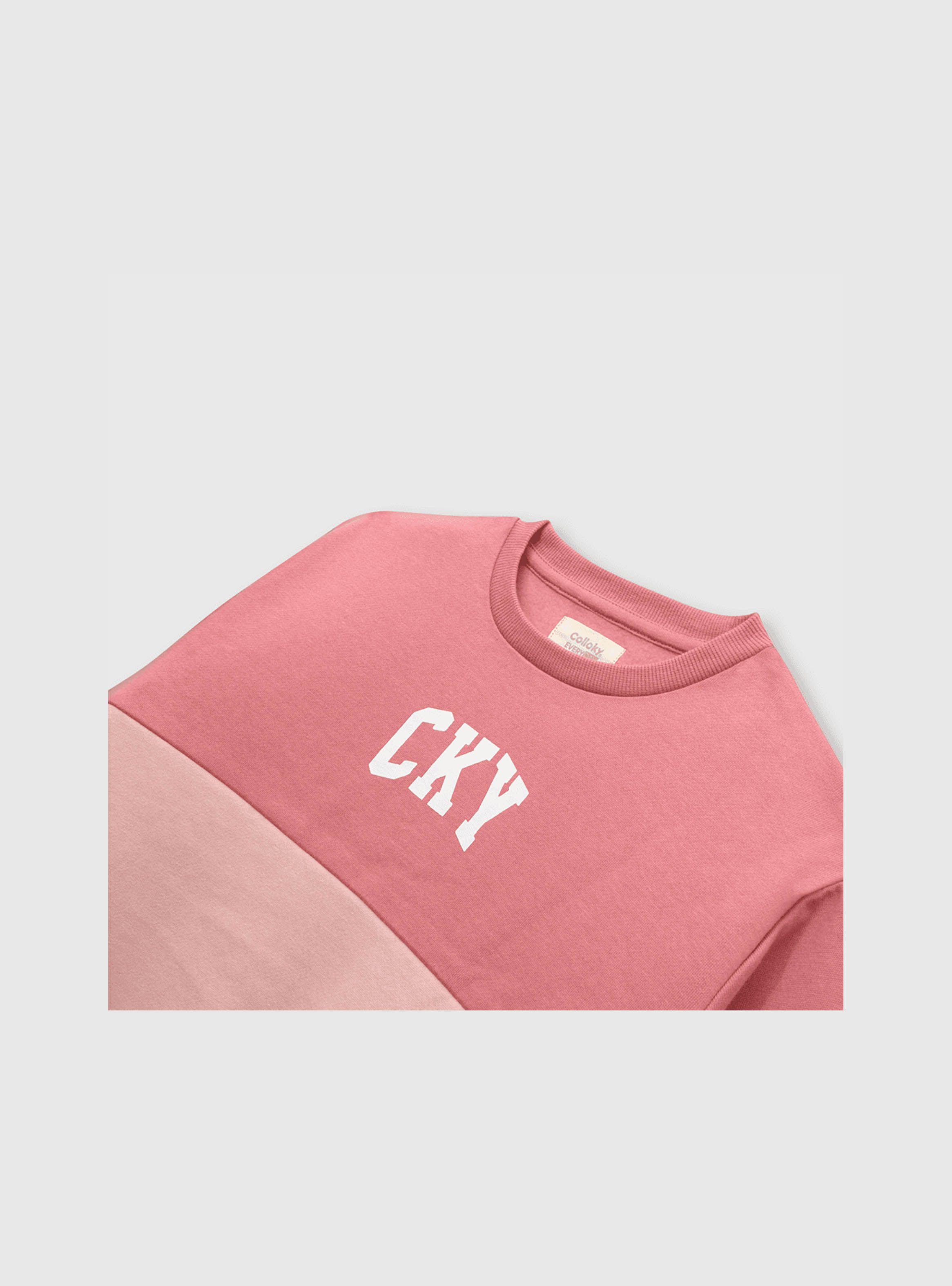 Polerón De Niña Bicolor Cky Rosado (2 A 12 Años) Colloky-2