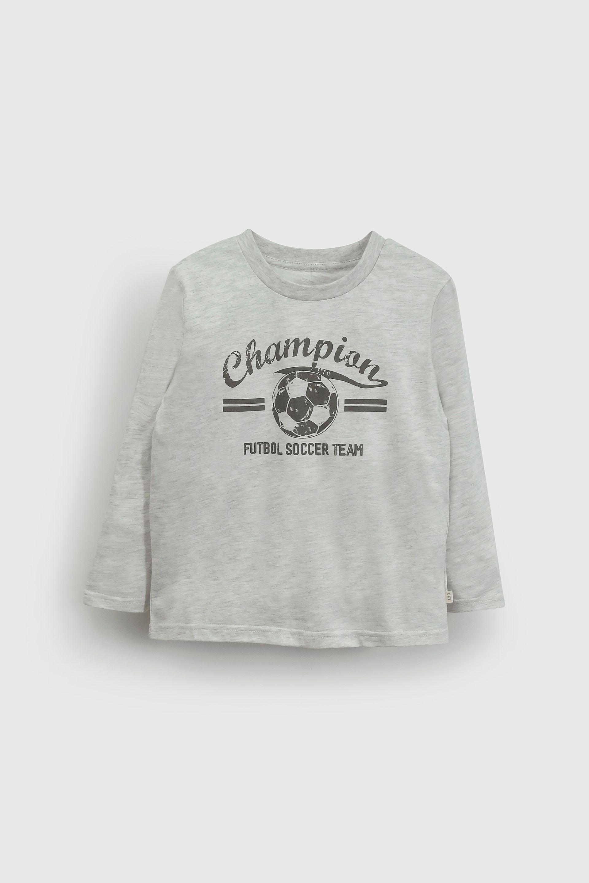 Polera Gris Estampada-0