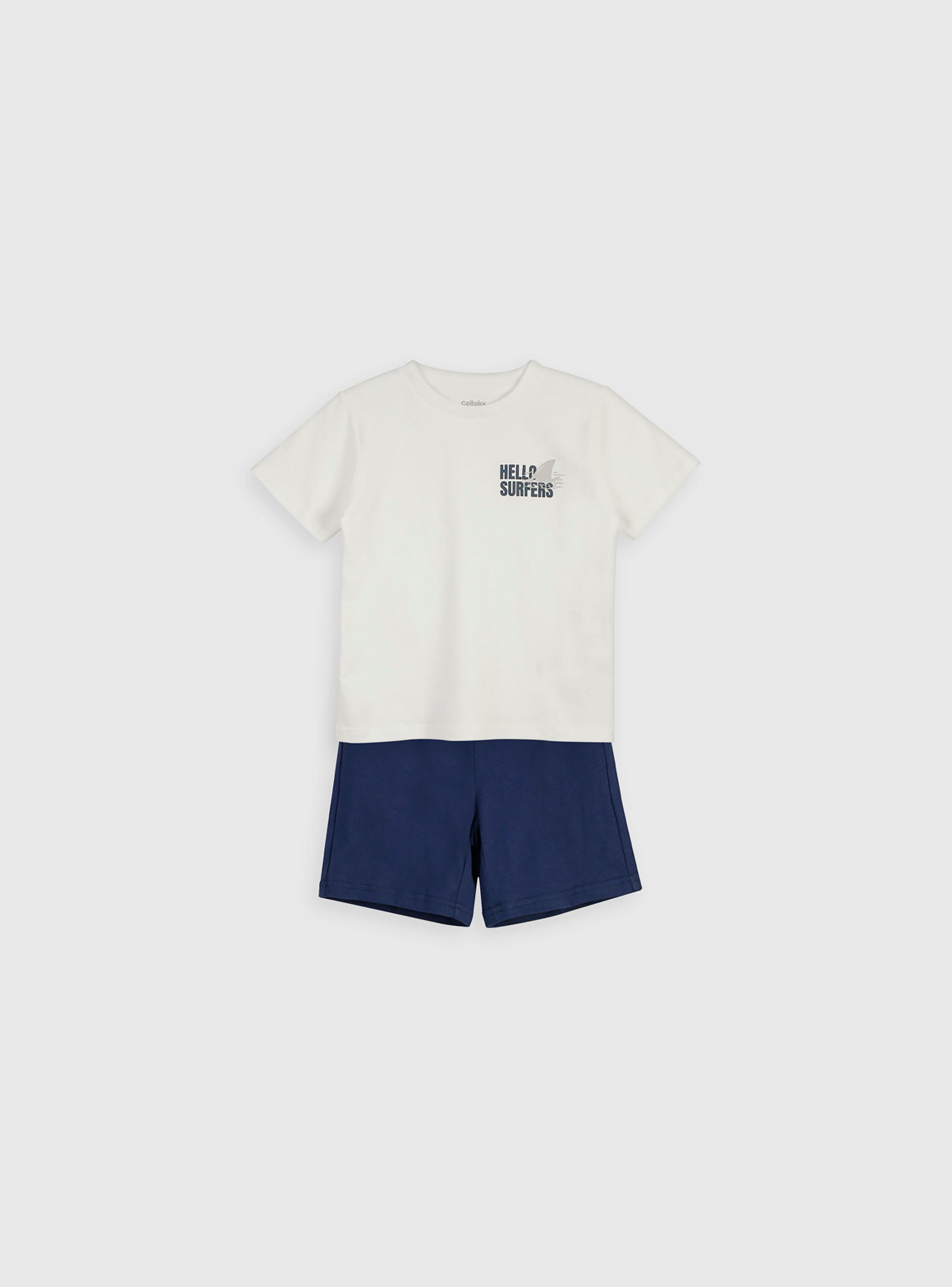 Pijama Corto Azul Niño-1