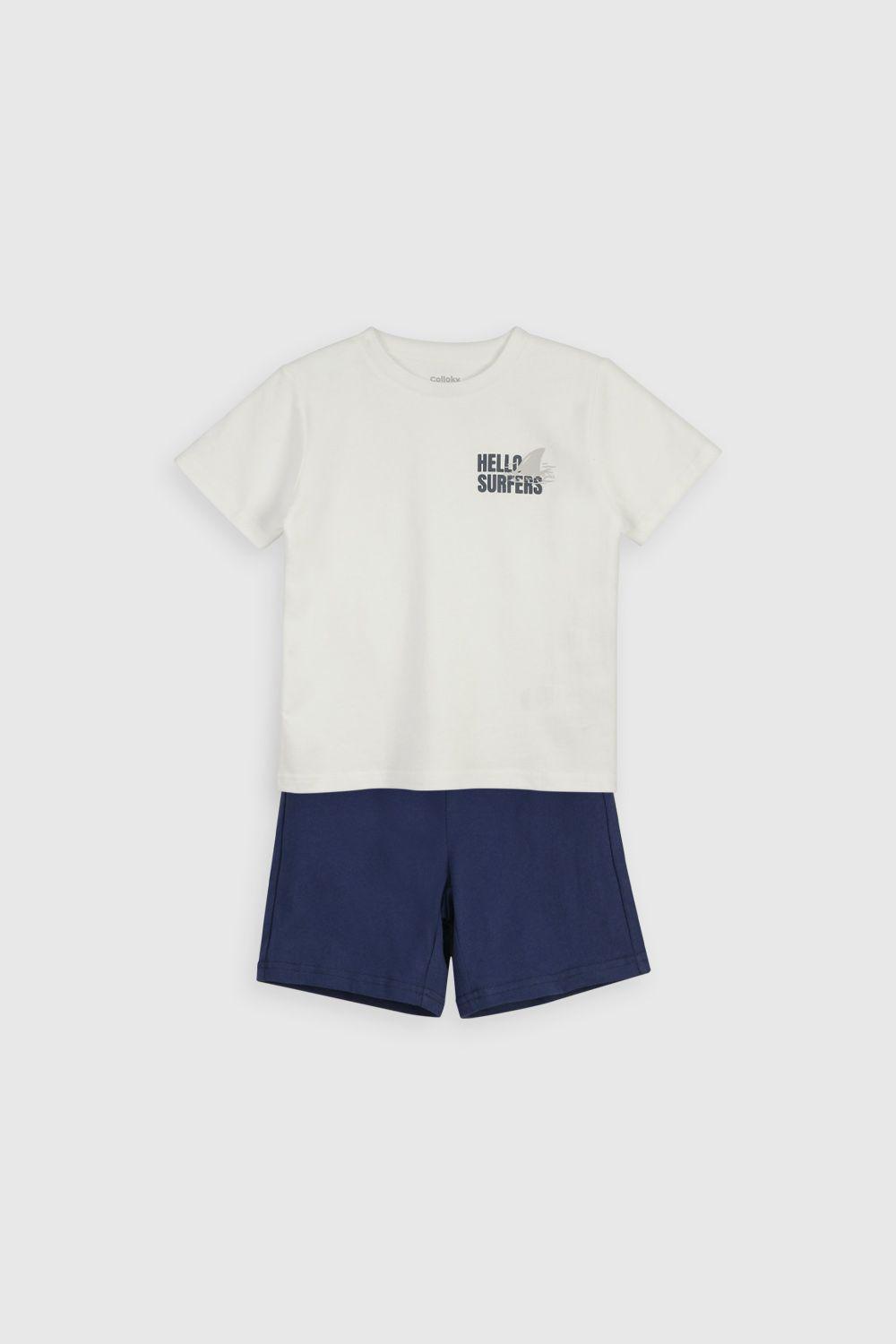 Pijama Corto Azul Niño-0